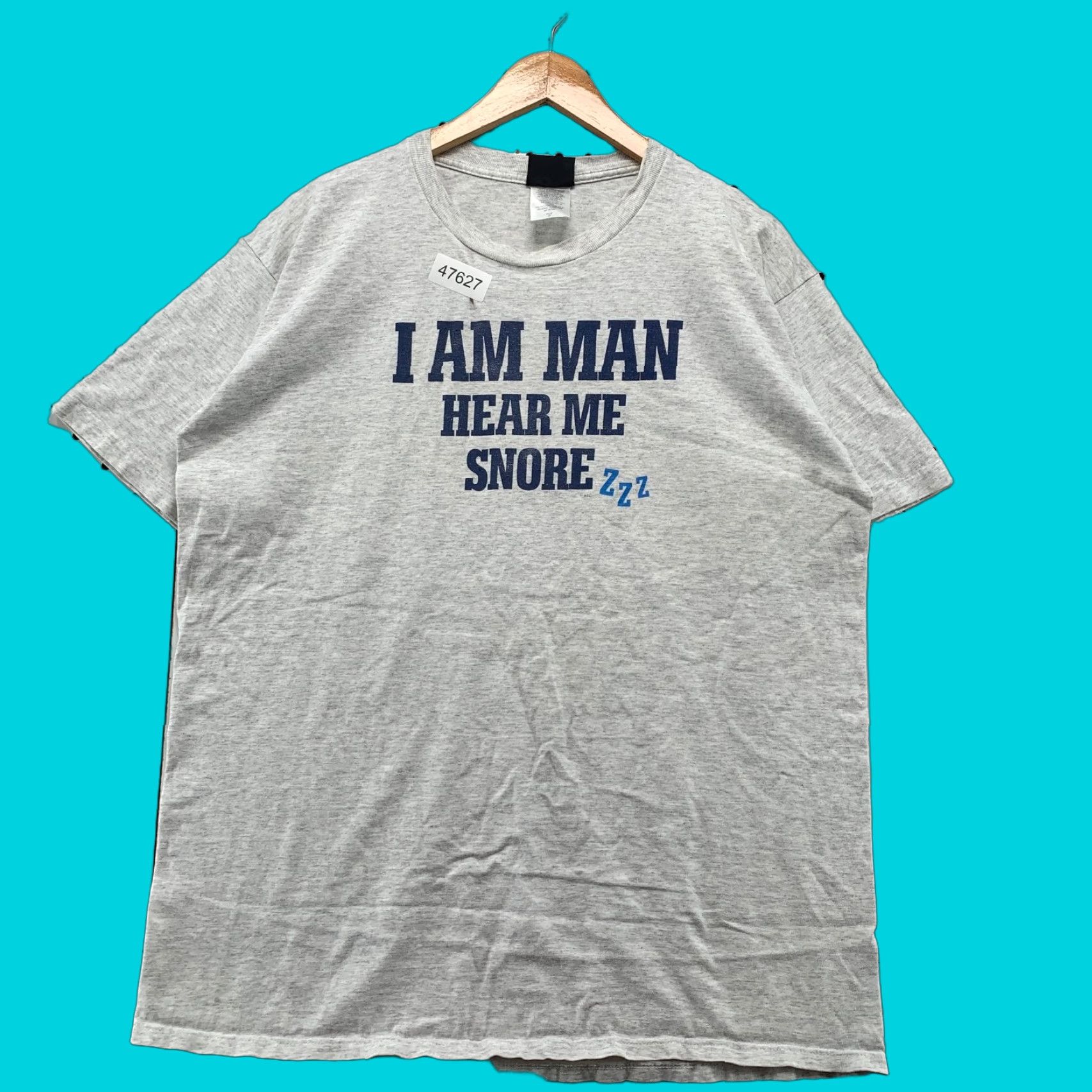 Vintage Vintage Funny Dad T Shirt Mens 2X Gray I Am Man Hear Me Snore USA Size US XXL / EU 58 / 5 - 1 Thumbnail