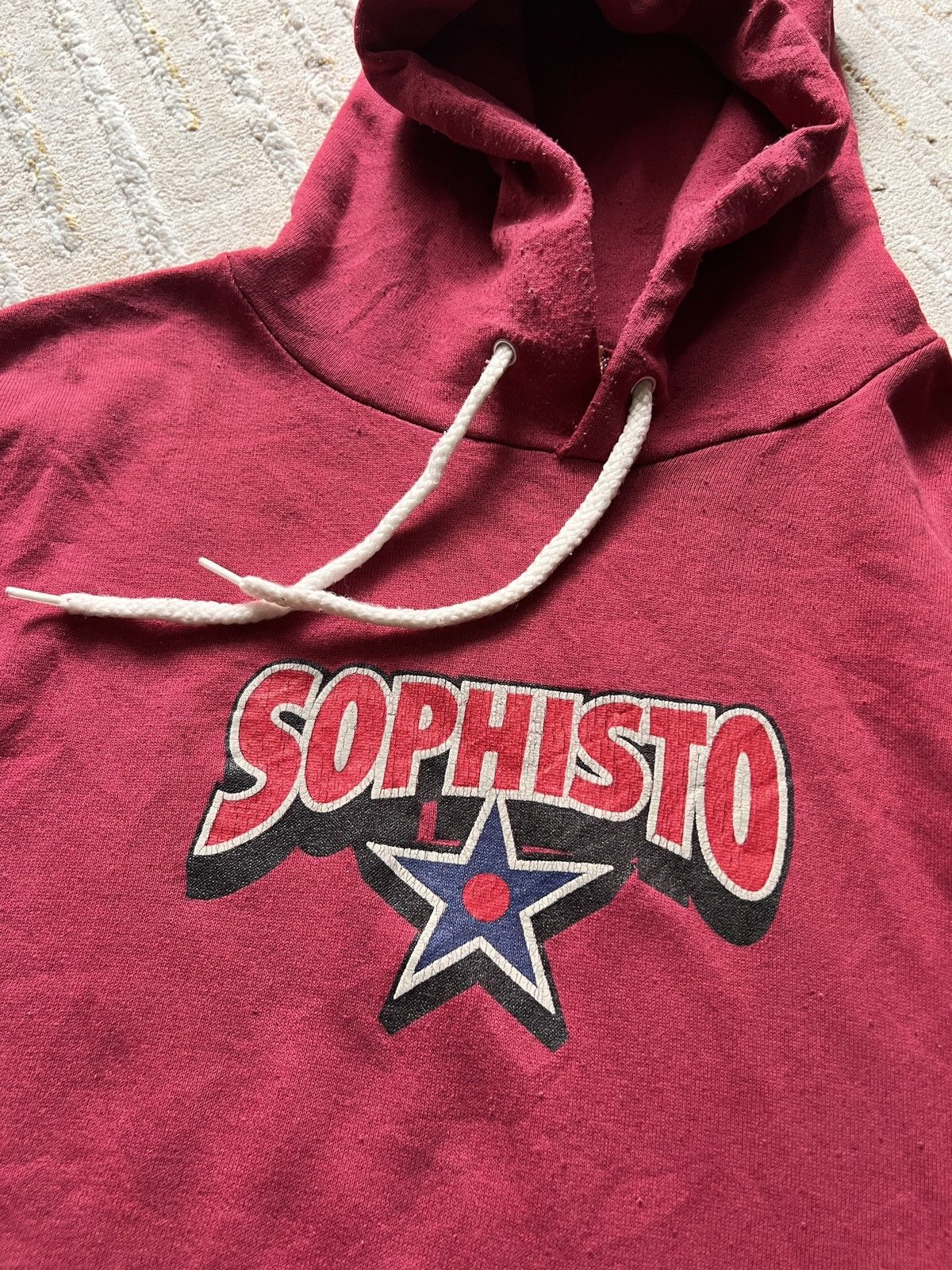 Vintage 90s Sophisto Skateboards Made in USA Hoodie Size US L / EU 52-54 / 3 - 3 Thumbnail