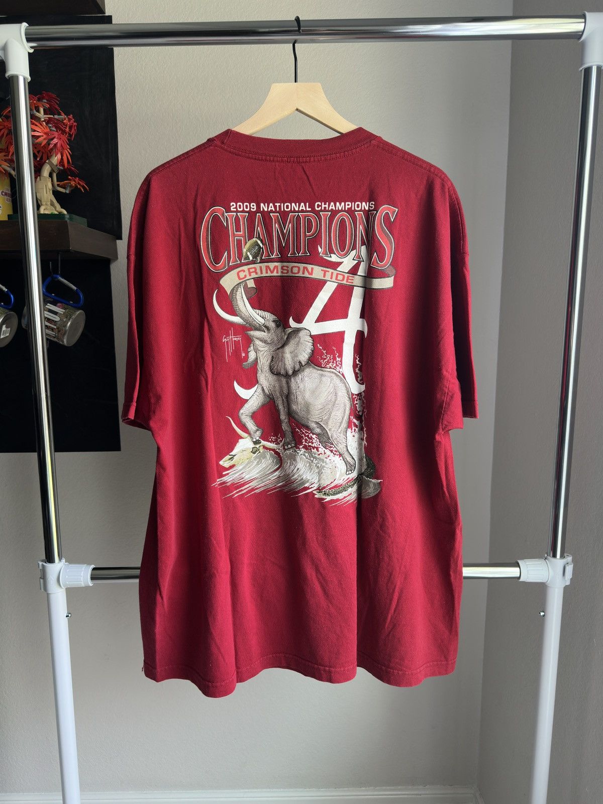 Vintage Vintage Guy Harvey Alabama Crimson Tide Tee Red Size US XXL / EU 58 / 5 - 1 Thumbnail