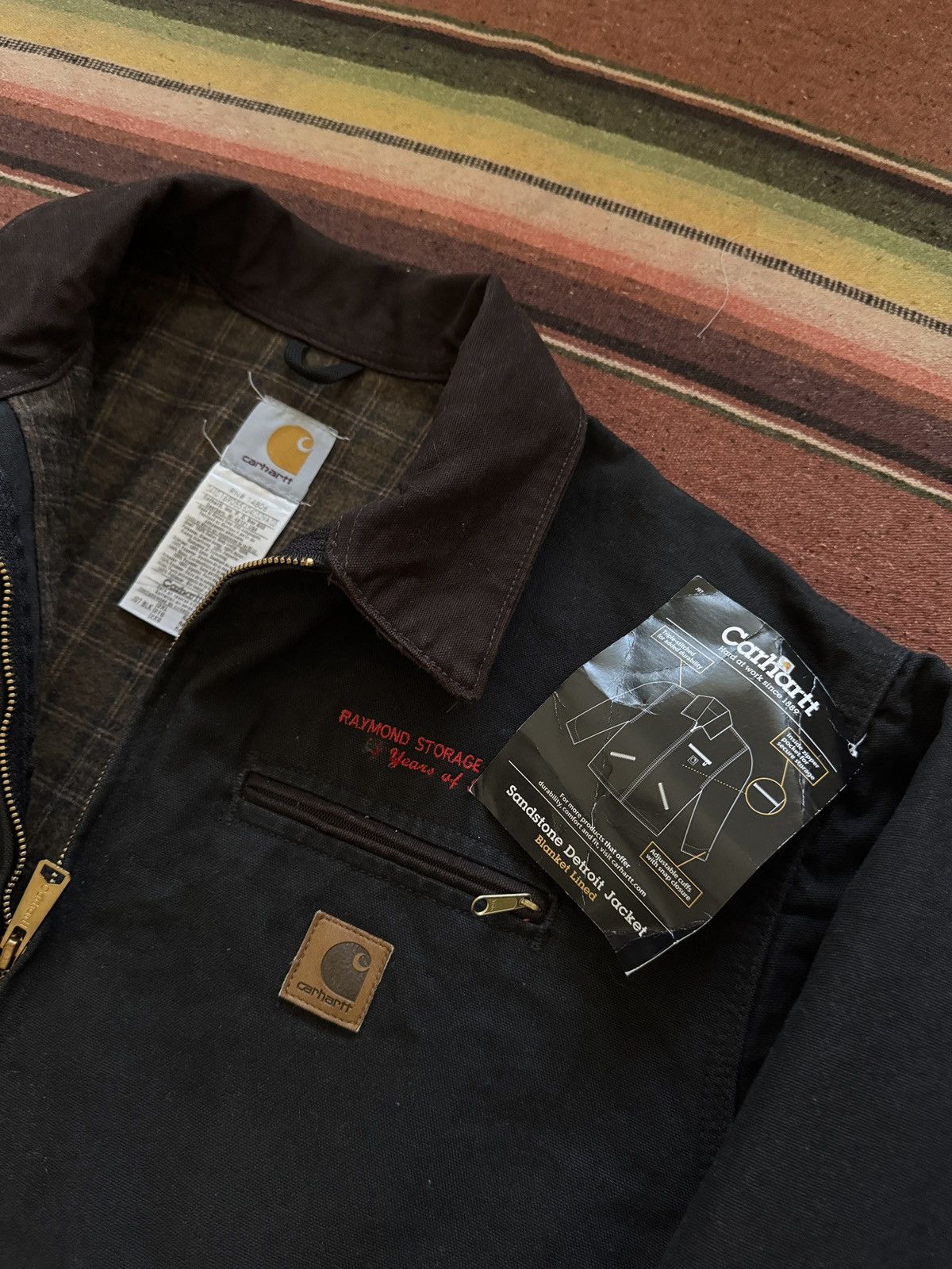 Carhartt × Vintage 2010 J97 Black Carhartt Detroit Work Jacket Size US XXL / EU 58 / 5 - 4 Thumbnail