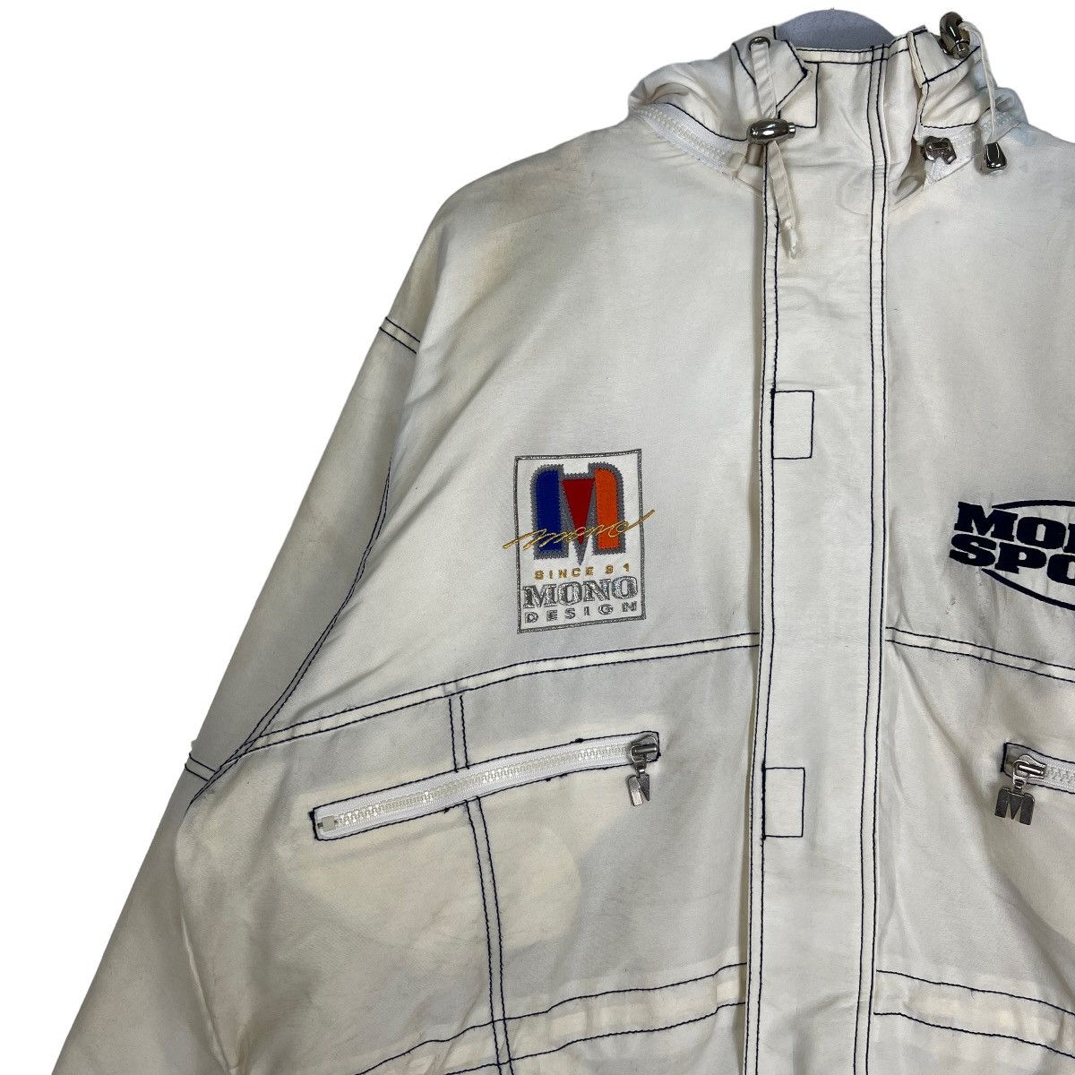 Japanese Brand 🔥 MONO SPORTS INSULATION EMBROIDERY BIG LOGO JACKET Size US XL / EU 56 / 4 - 8 Thumbnail
