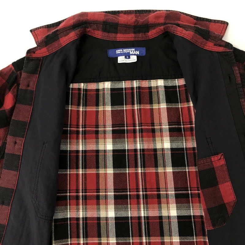 Comme des Garcons Shirt Long sleeve check elbow patch button up Red Size US S / EU 44-46 / 1 - 3 Thumbnail