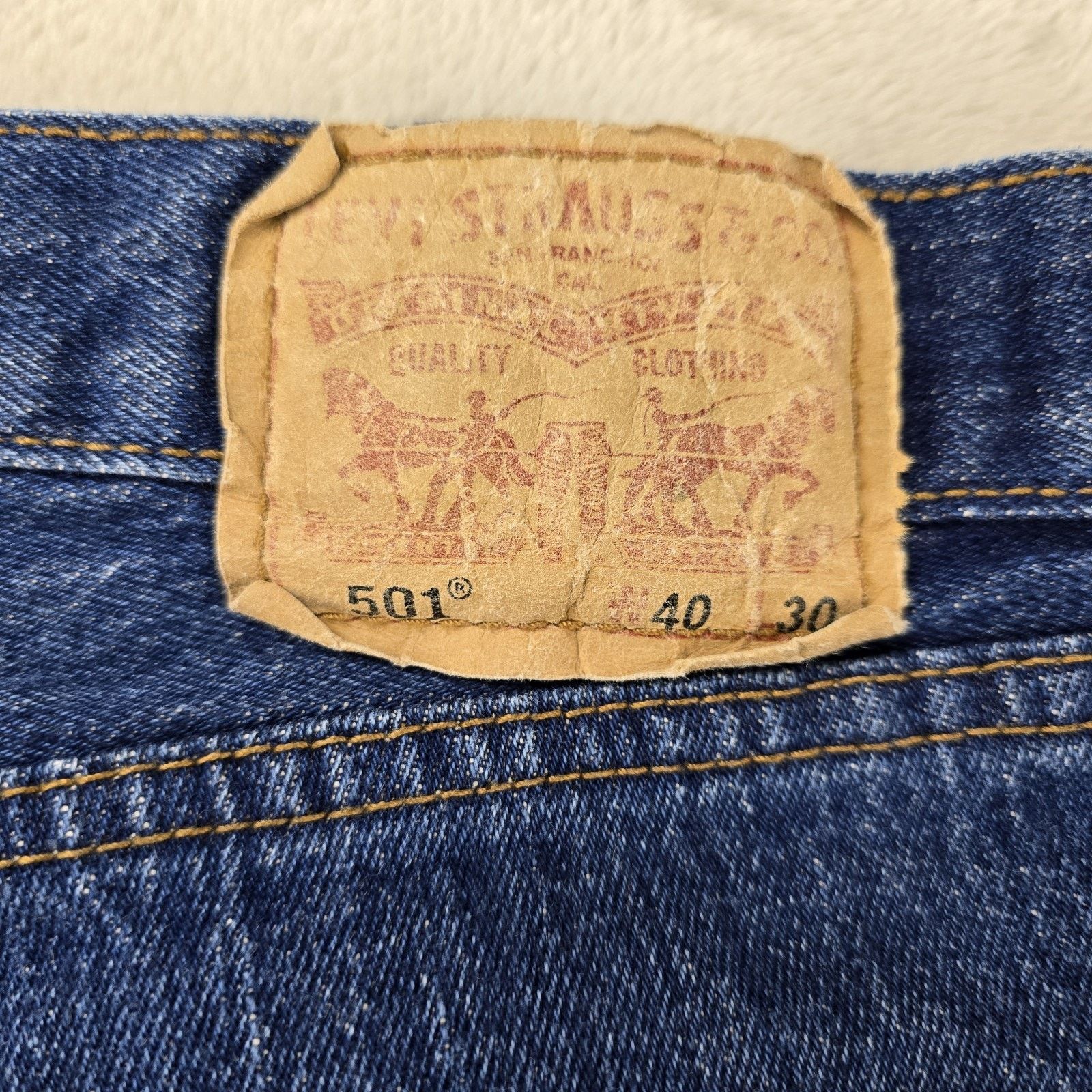 Levi's Vintage Levis 501 Jeans Mens 40x30 (Fits 36x27) Blue USA Y2K Size US 36 / EU 52 - 9 Thumbnail