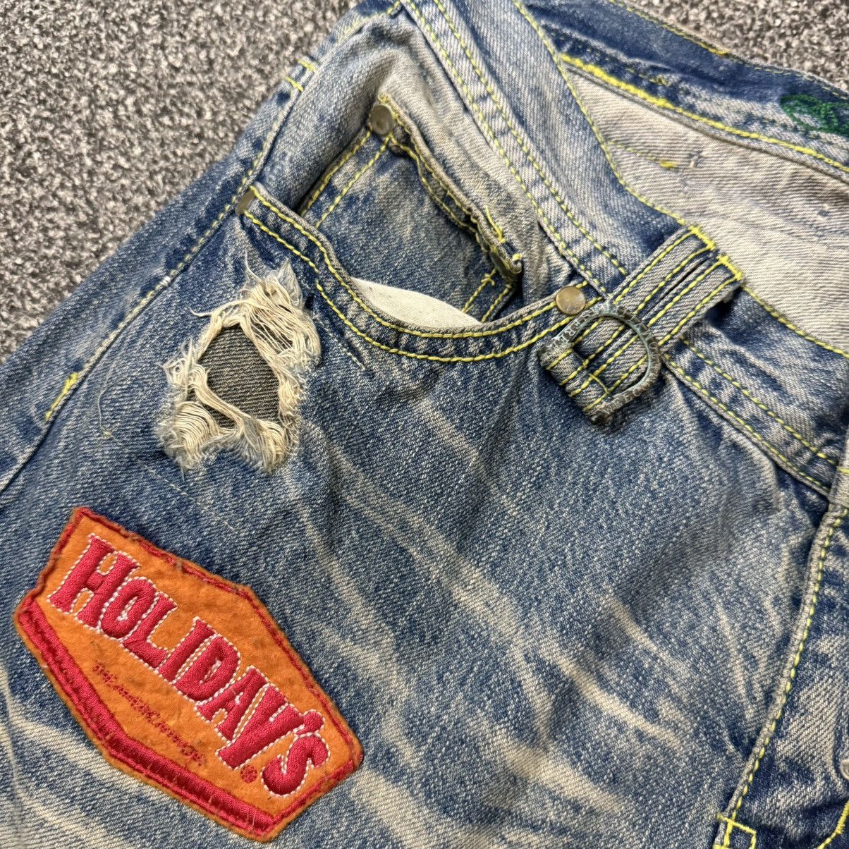 Hysteric Glamour 🔥🇯🇵 Vintage Avant Garde BackStar Paint Patch Denim Size US 33 - 13 Thumbnail