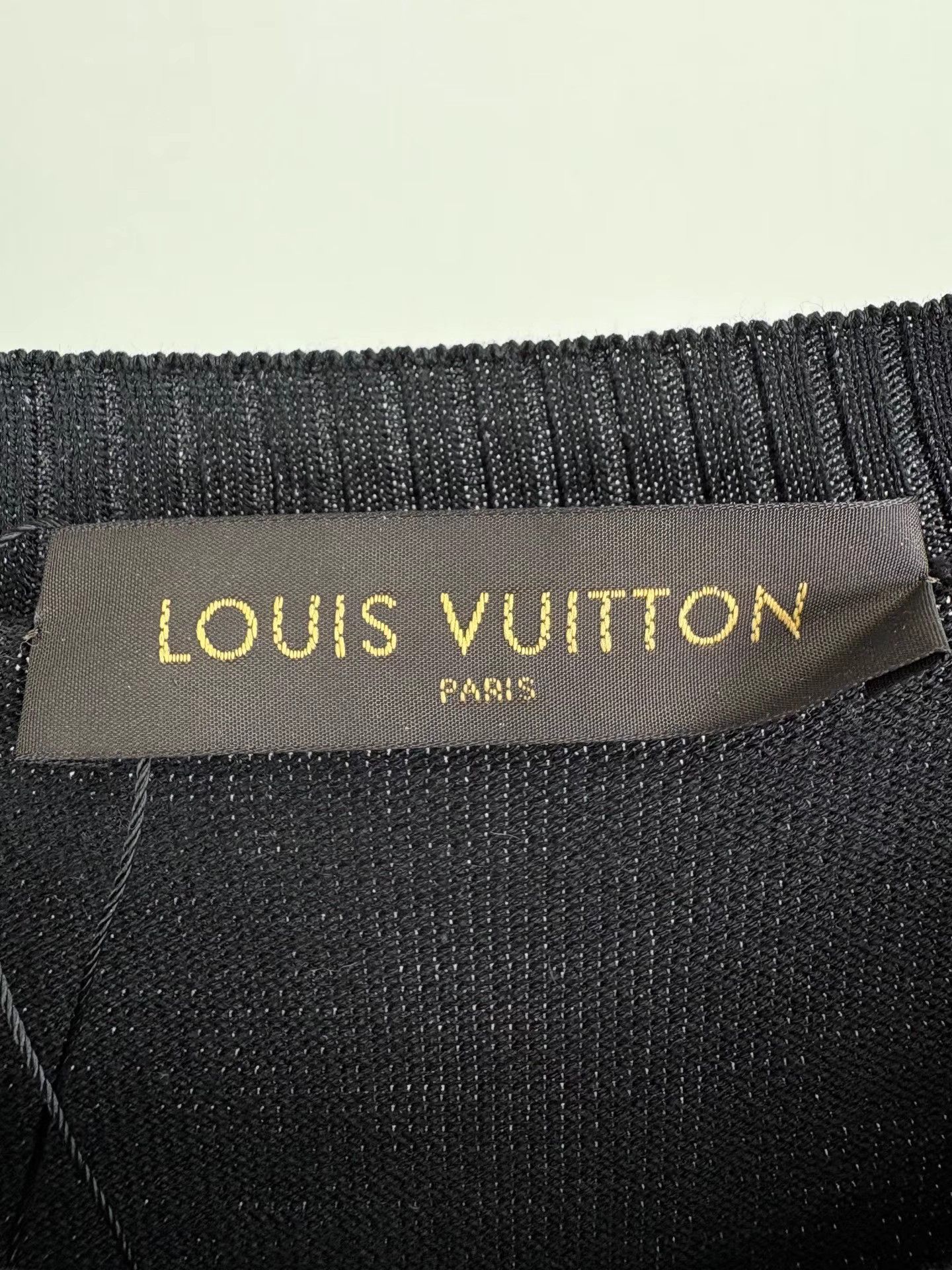 Louis Vuitton LV Black Logo Knit Sweater K1 Size US XXL / EU 58 / 5 - 4 Thumbnail