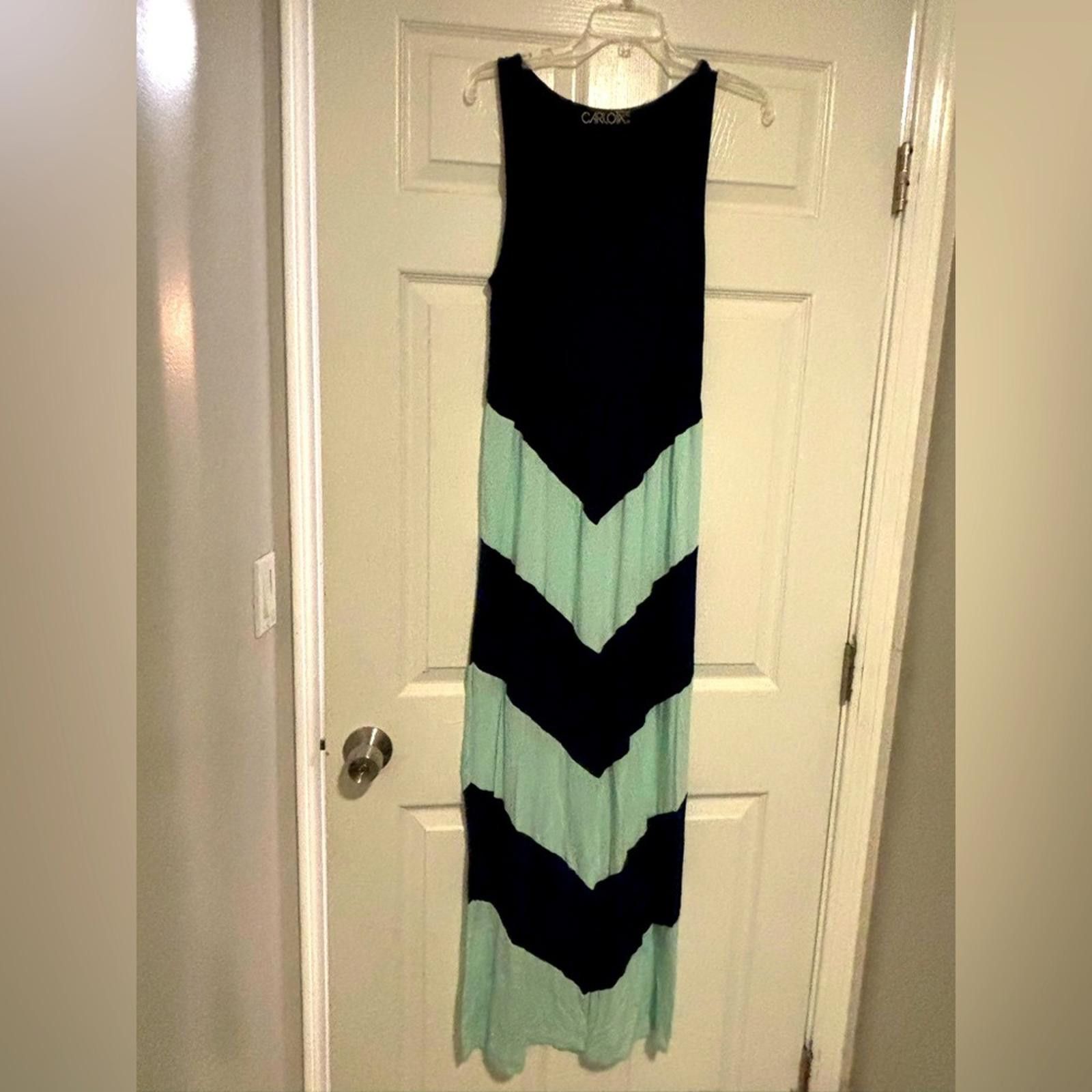 Other Candie's Black and Mint Chevron Maxi Dress Size M / US 6-8 / IT 42-44 - 1 Preview