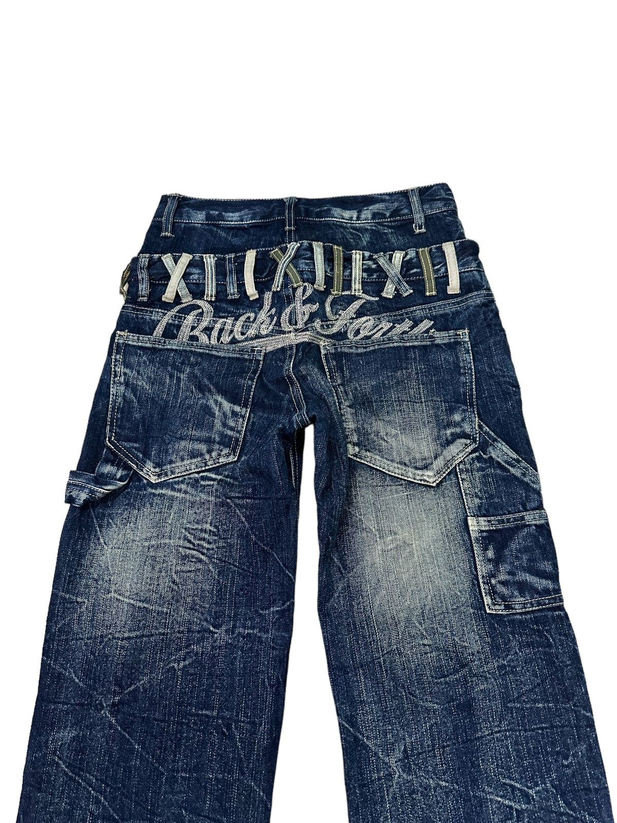 Japanese Brand JAPANESE BRAND BACK&FORTH DOUBLE WAIST JEANS Size US 29 - 6 Thumbnail