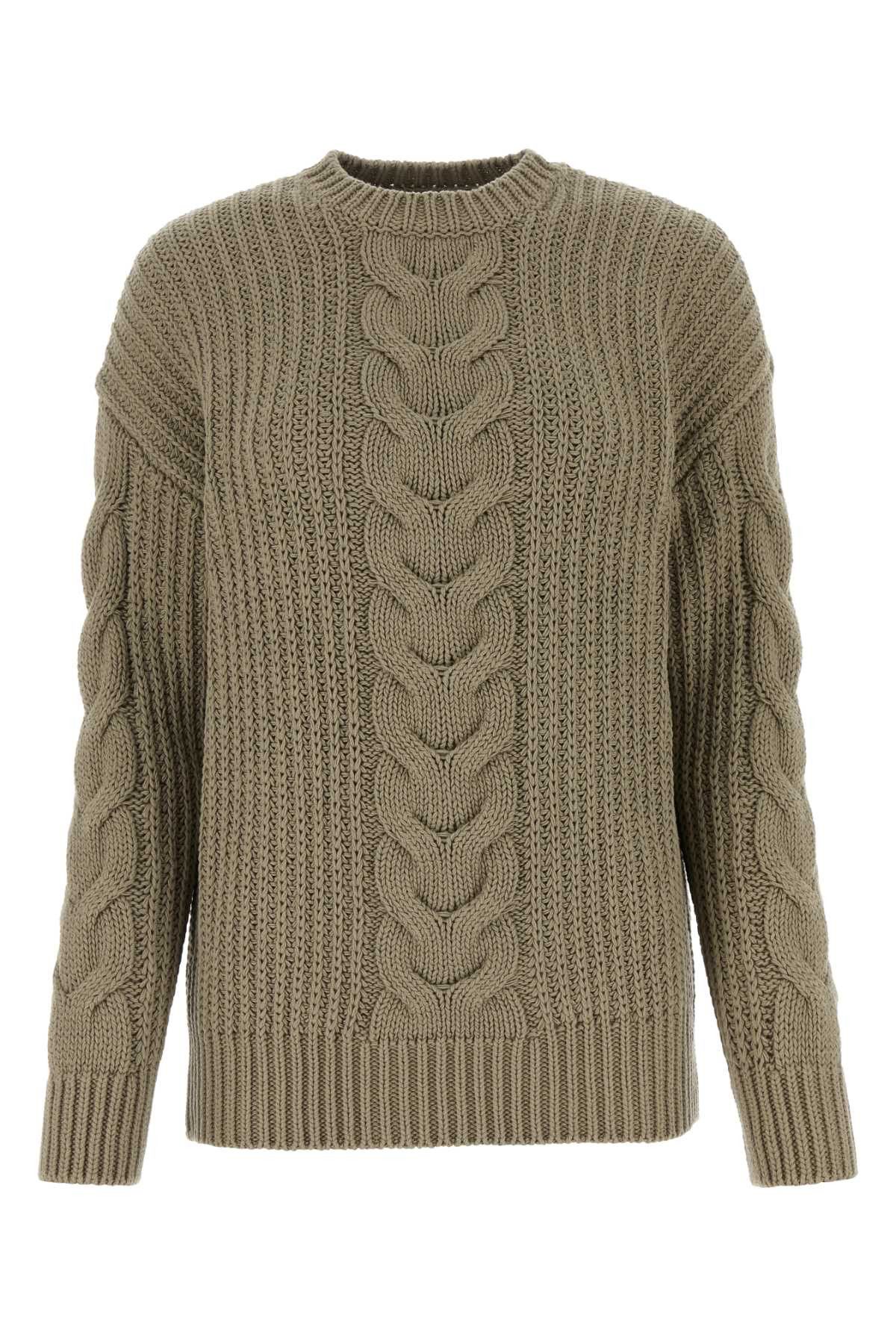 image of Max Mara Sage Green Cotton Acciaio Sweater, Women's (Size Medium)