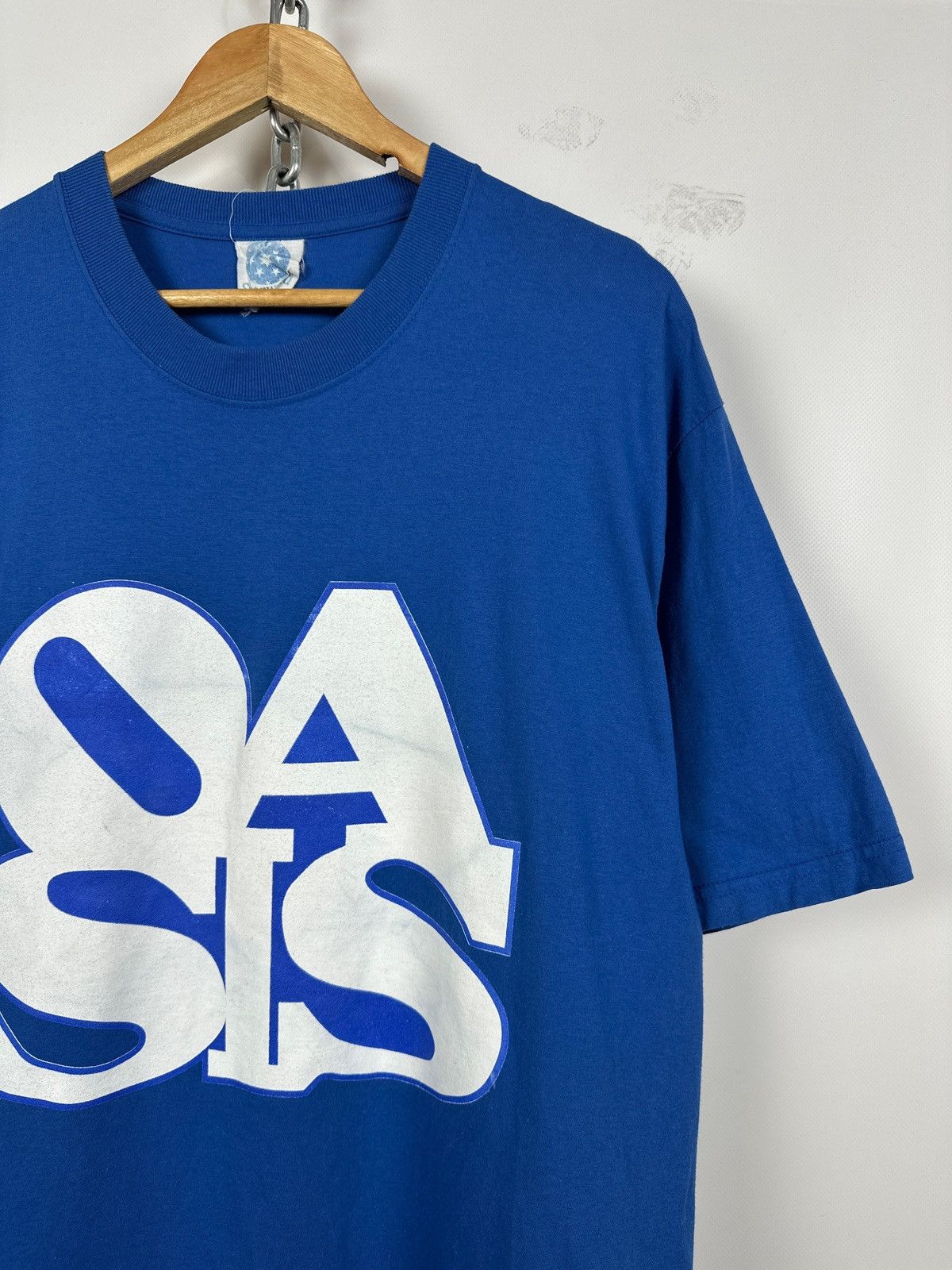 Band Tees 2002 Vintage Oasis Heathen Chemistry Tour Blue Band T-Shirt Size US XL / EU 56 / 4 - 5 Thumbnail