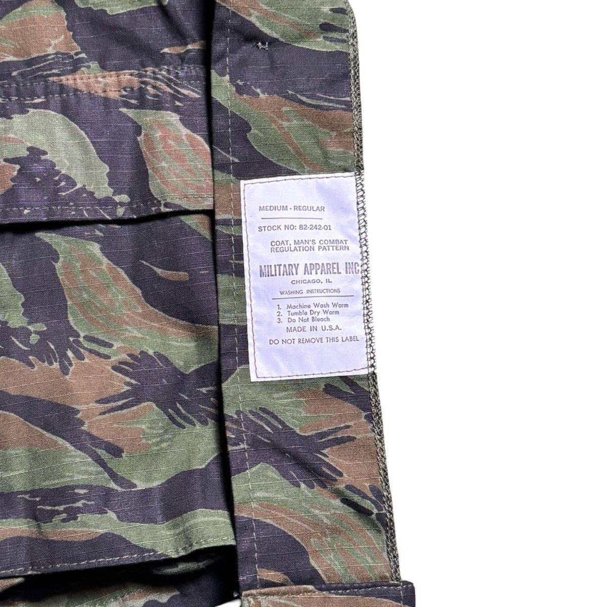 Vintage VTG Tiger Stripe Jungle Camo Coat Army Field Jacket Sz M Size US M / EU 48-50 / 2 - 6 Thumbnail