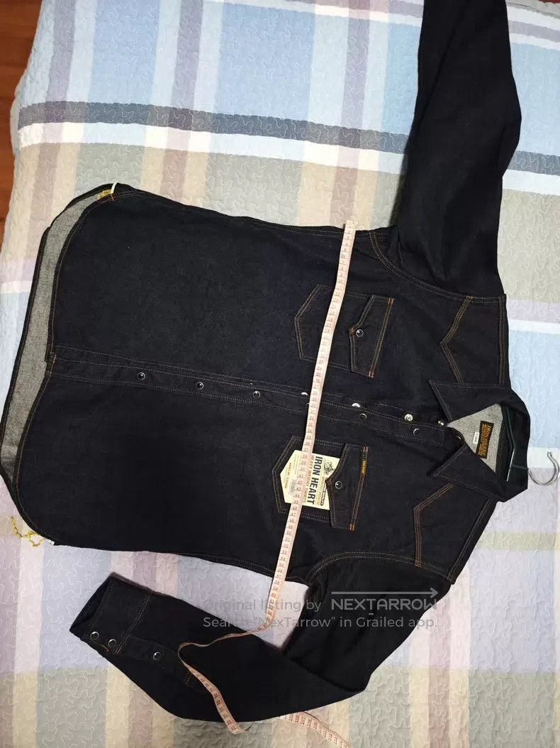 Iron Heart Iron Heart Denim indigo natural plant-dyed western shirt Size US XL / EU 56 / 4 - 1 Thumbnail