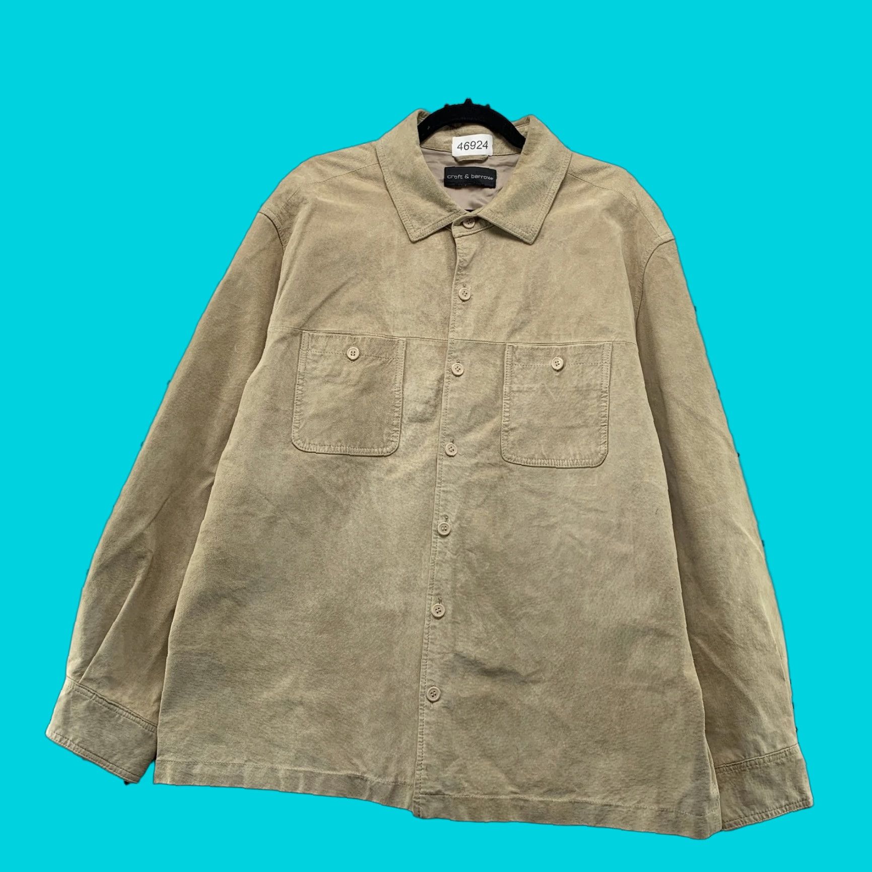 Croft & Barrow VINTAGE Croft & Barrow Suede Button Shirt Jacket Mens XL Beige Pockets Shack Shirt Button-Up Styles: Casual Size US XL / EU 56 / 4 - 1 Thumbnail