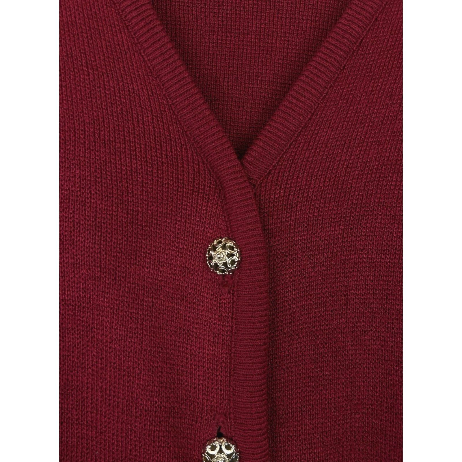 Vintage Vintage Mita Sweater Skirt Set Womens 14 Red Knit Suit 2 pc Stretchy Office Size XL / US 12-14 / IT 48-50 - 4 Thumbnail