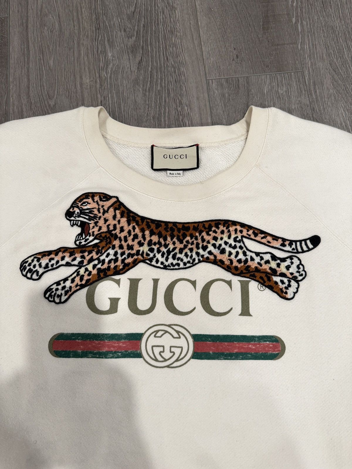 Gucci Gucci Animal Print Crew Neck Sweatshirt Size US L / EU 52-54 / 3 - 2 Thumbnail