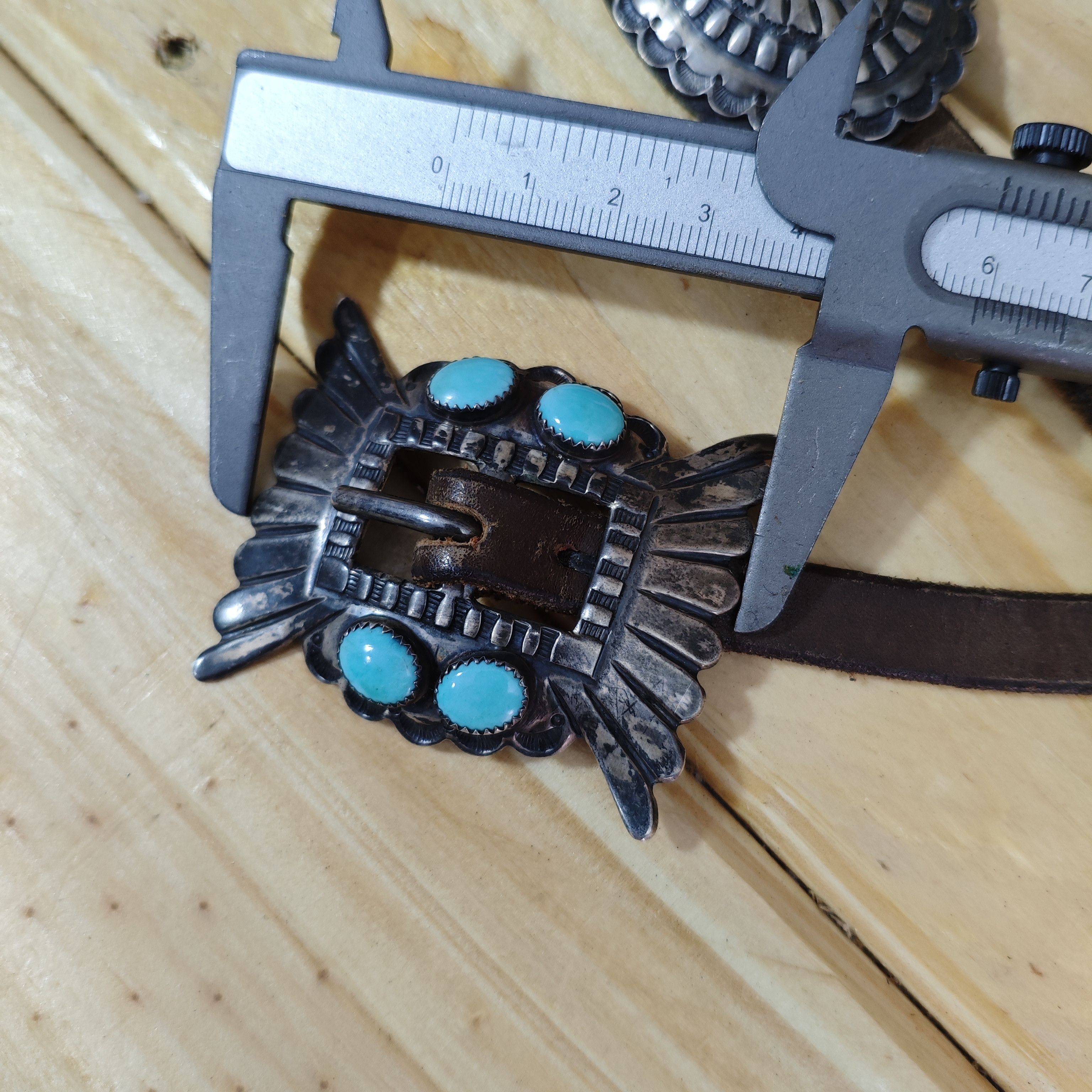James Reid Sterling silver concho belt by James Reid Size 36 - 11 Thumbnail