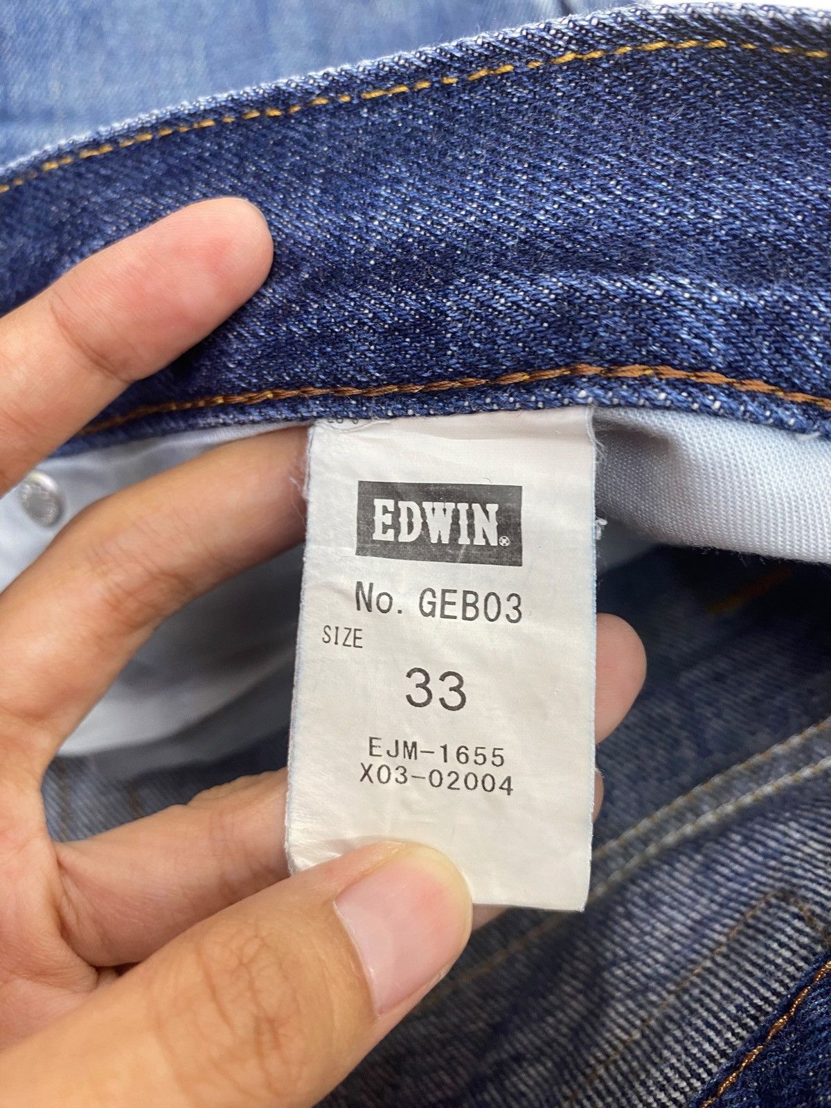 Edwin Edwin Whiskers Blue Wash Style Relaxed Fit Jeans Size US 34 / EU 50 - 11 Thumbnail
