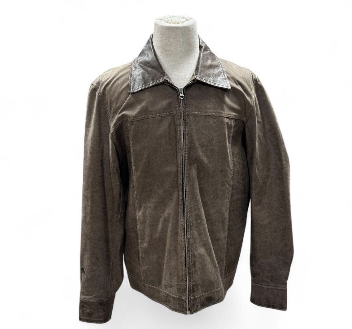 Other Vintage Leather Ranch Factory baggy leather bomber Jacket Size US XL / EU 56 / 4 - 1 Thumbnail
