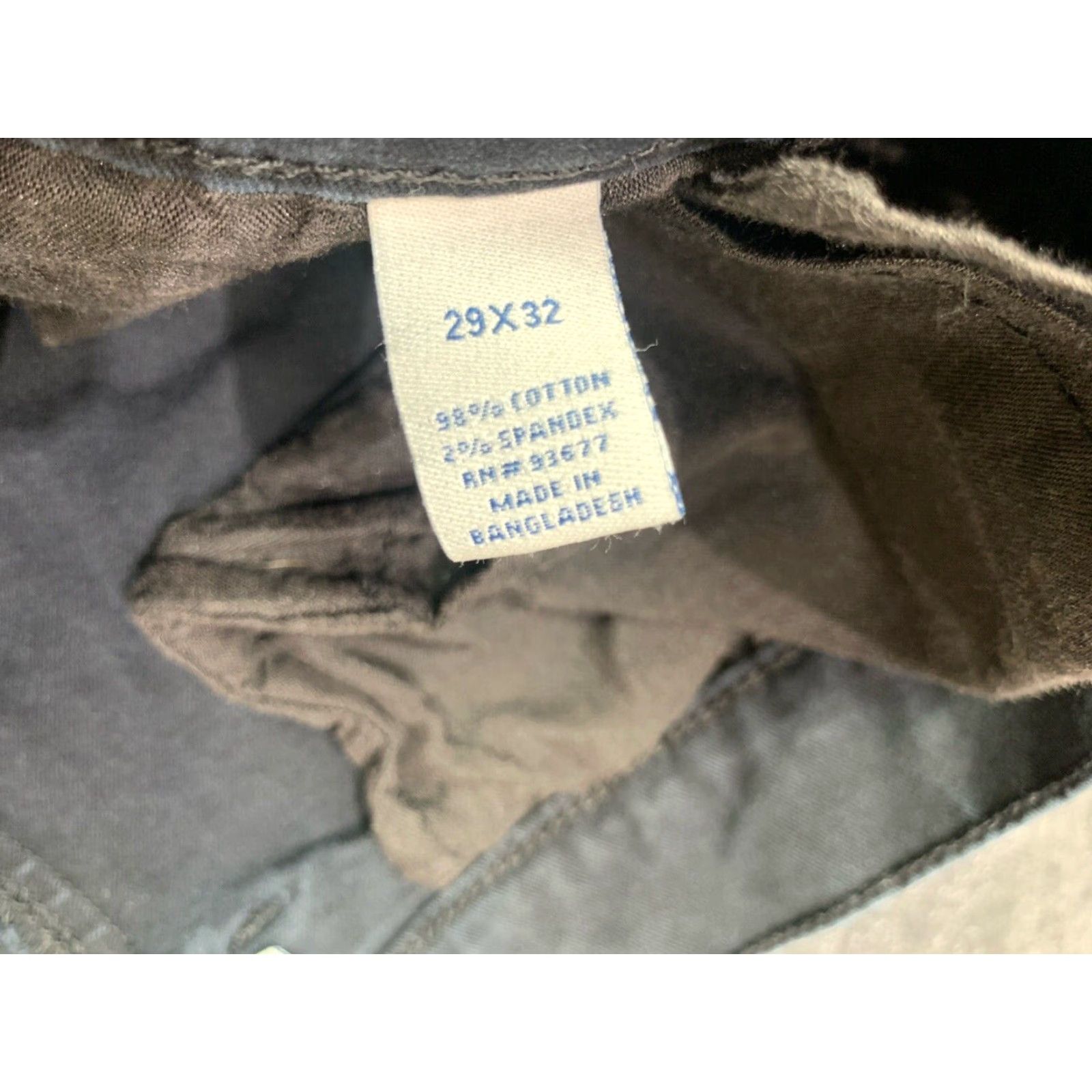Vintage VINTAGE Arizona Men's Chino Pants 29x32 Black Slim Skinny Belt Loops 98% Cotton 2% Spandex Front Flat Front Button Closure Denim? Size US 29 - 5 Thumbnail