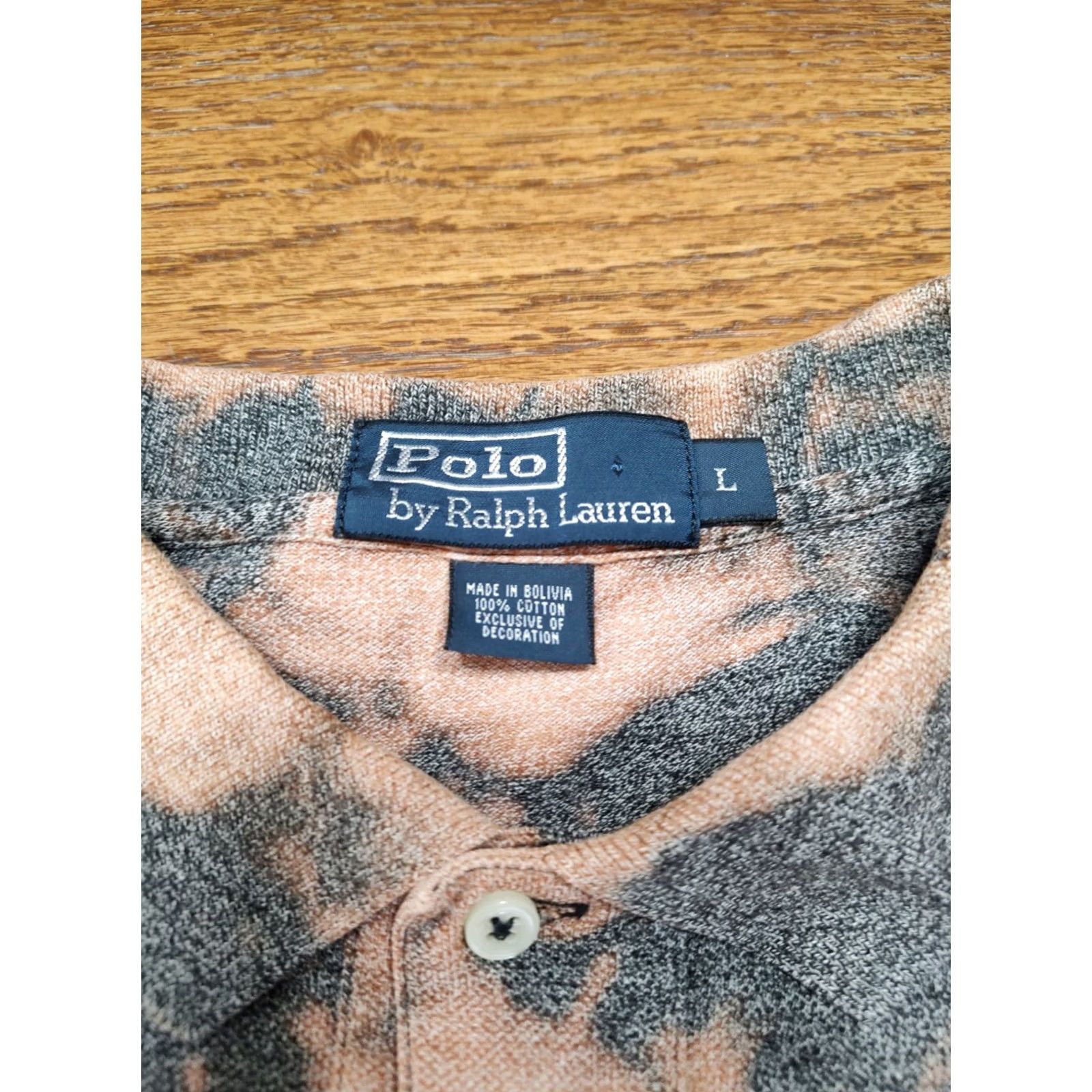 Polo Ralph Lauren VINTAGE Polo Ralph Lauren Tie Dye Acid Wash Shirt L Gray 80s 90s Classic Single Stitch Size US L / EU 52-54 / 3 - 3 Thumbnail