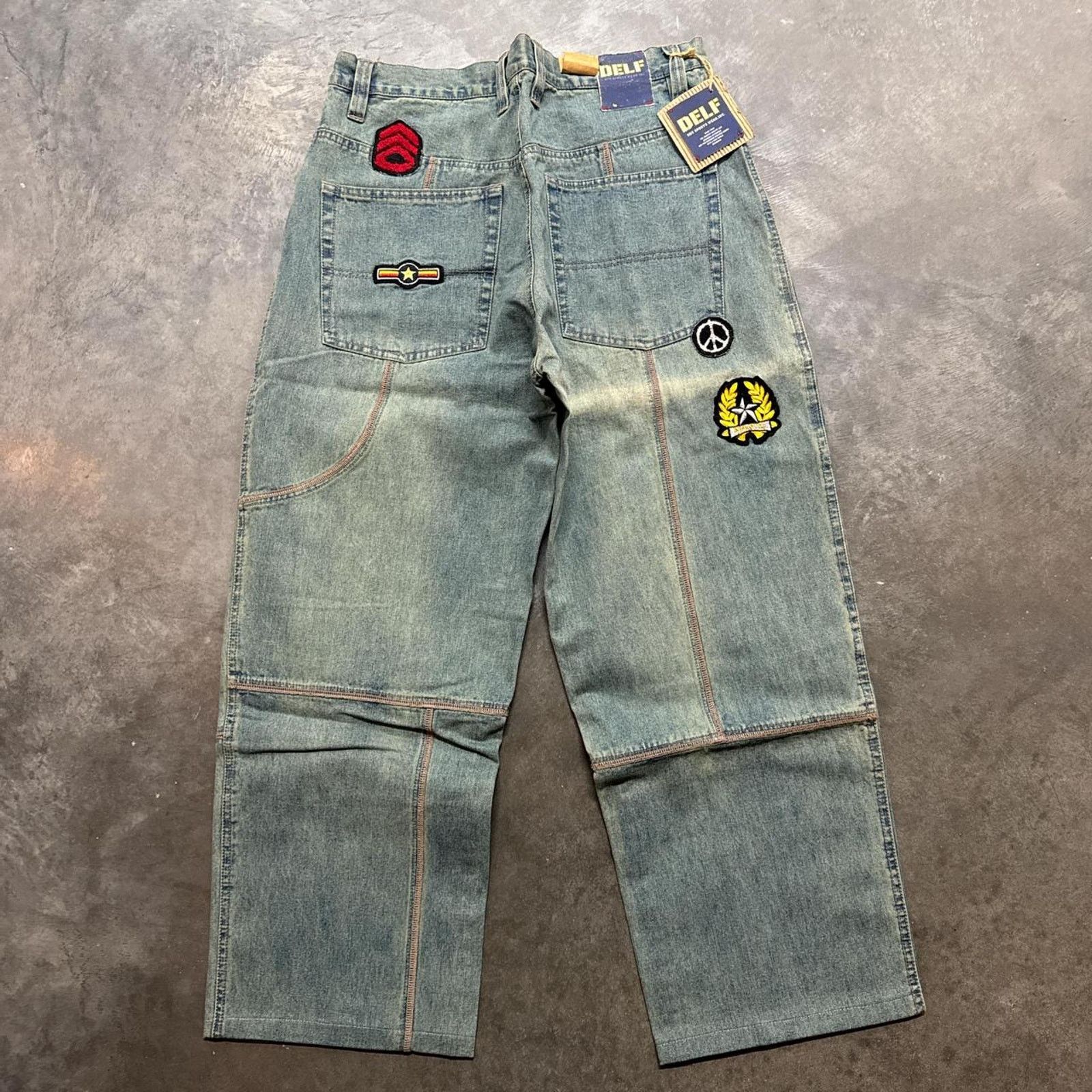 Vintage Vintage Y2K 90s Grunge Skater Cyber Dead Stock Baggy Jeans Size US 34 / EU 50 - 5 Thumbnail