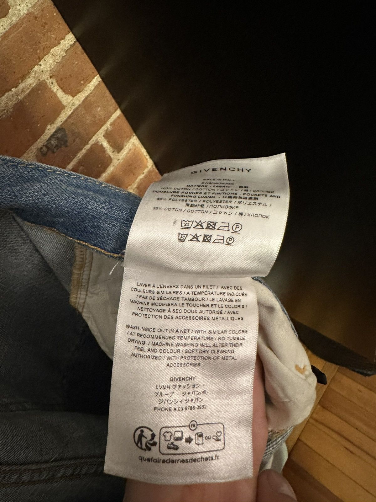 Givenchy MMW Distressed Two-Tone Jeans Size US 29 - 8 Thumbnail