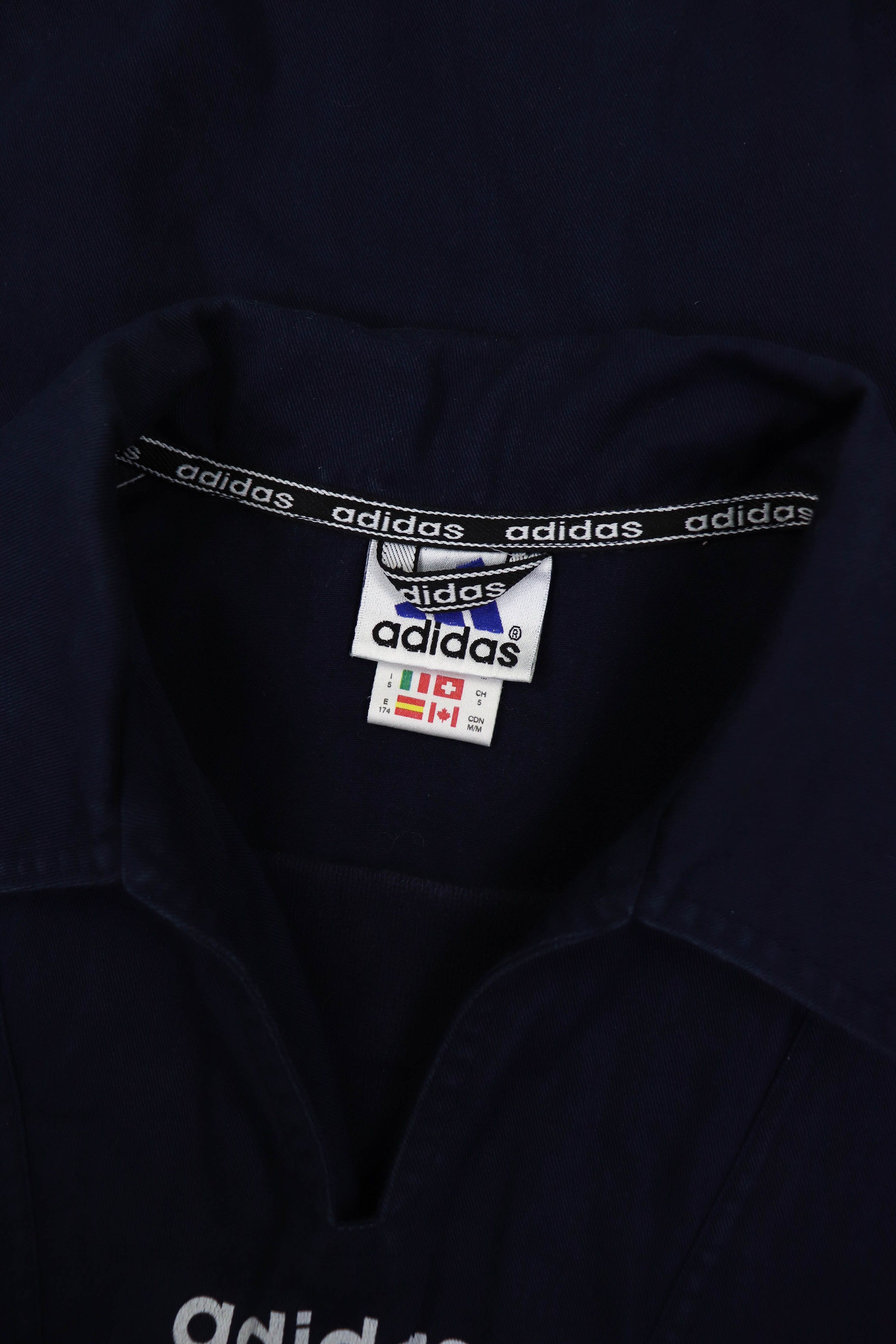 Adidas 90s Vintage Adidas Big Logo Cotton Overhead Anorak Jacket Size US M / EU 48-50 / 2 - 9 Thumbnail