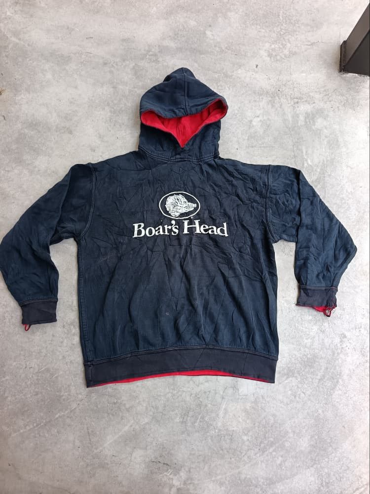 Japanese Brand Vintage boars head reversible hoodie Size US M / EU 48-50 / 2 - 2 Thumbnail