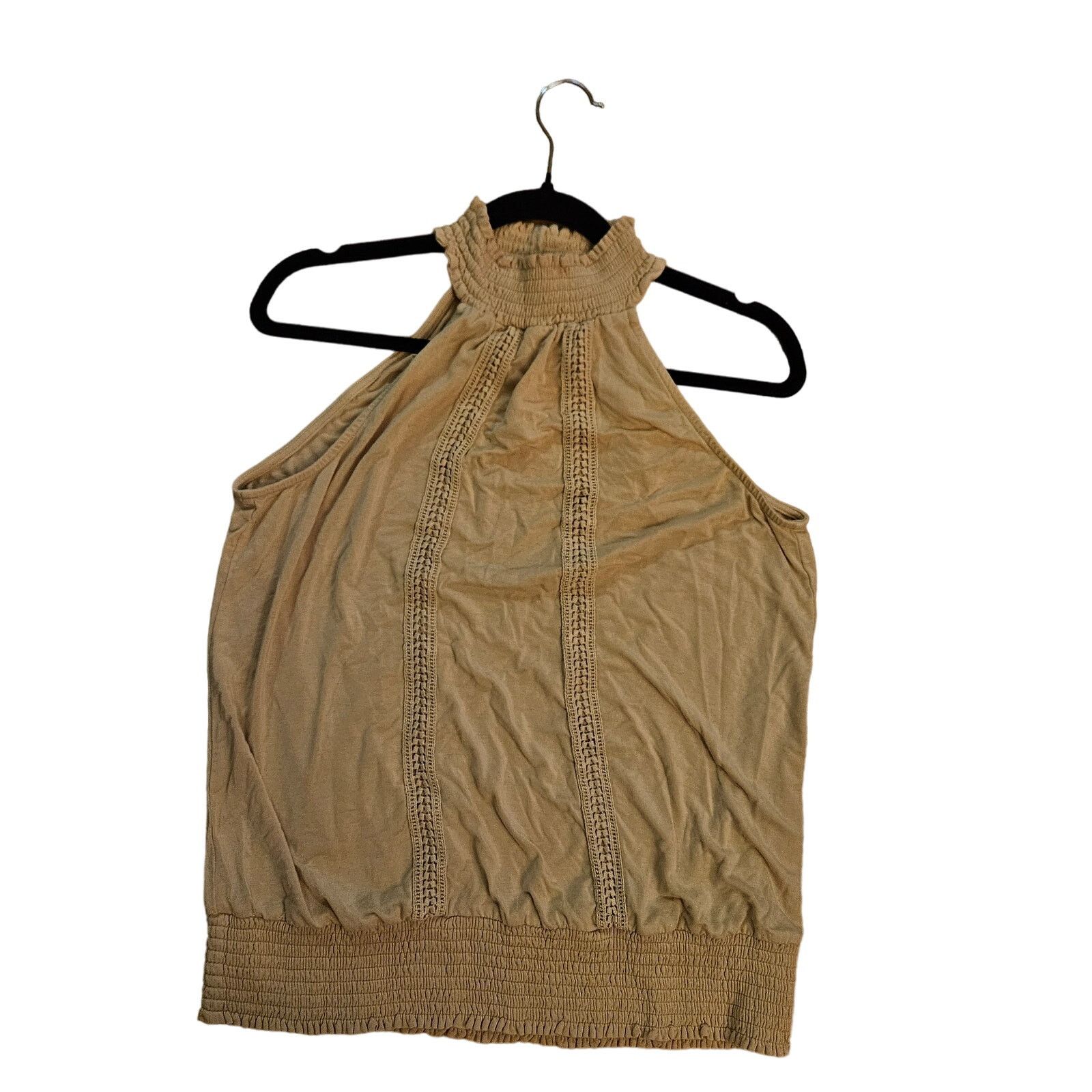 Other Fever SmockedTank Top Sleeveless Women's Beige Size Large Size L / US 10 / IT 46 - 1 Thumbnail