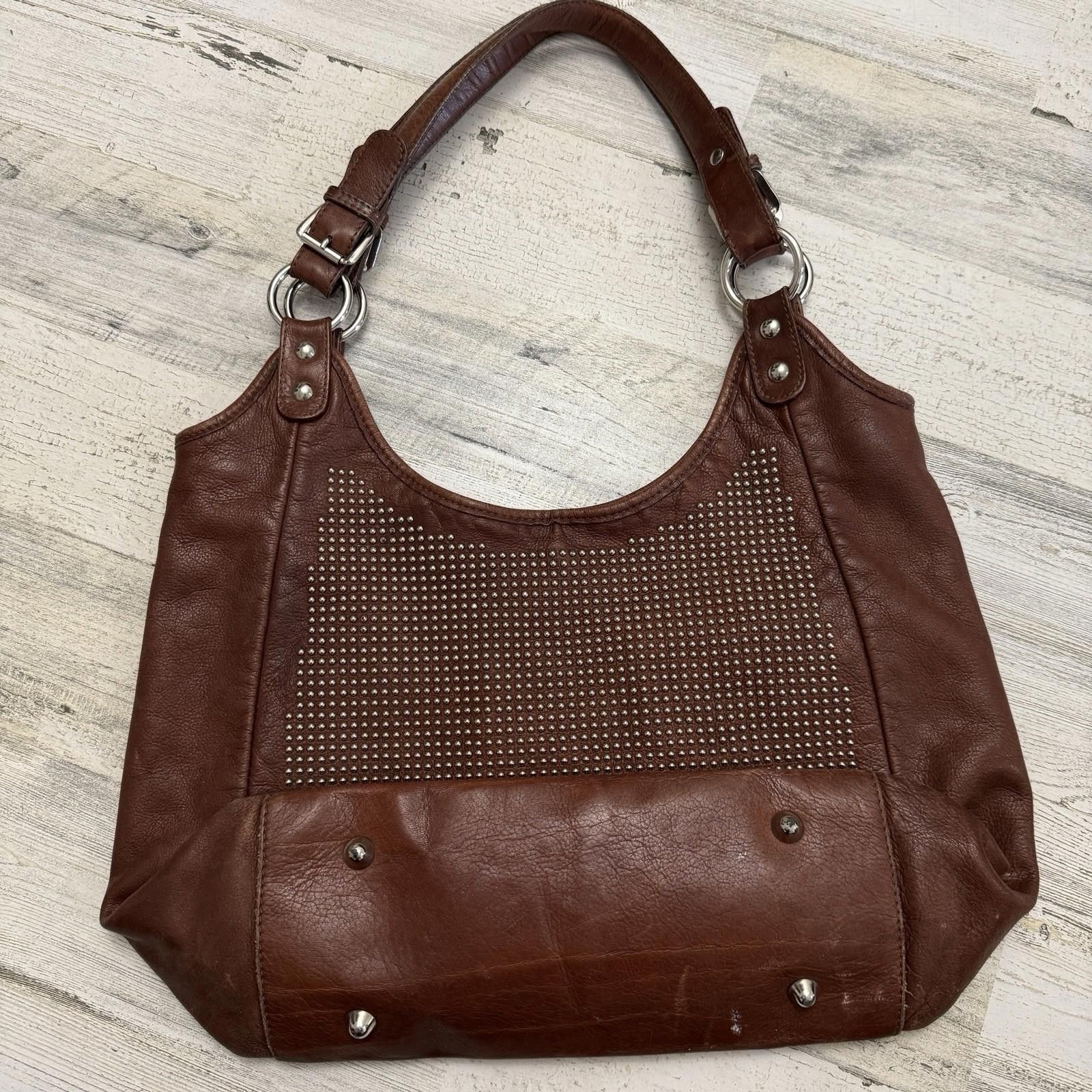 Designer Maurizio Taiuti Leather Stud Bag Size ONE SIZE - 9 Thumbnail