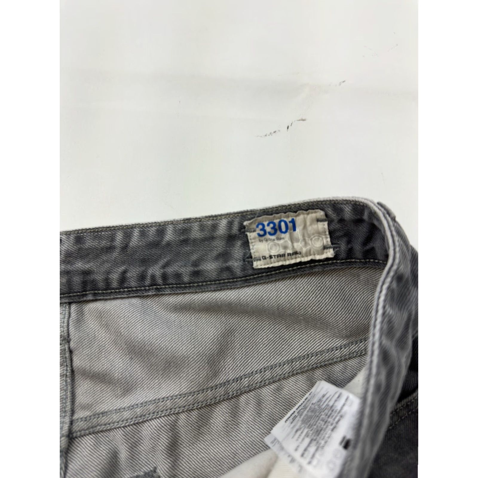 G-Star G-Star Jeans Men 33x29 Gray 3301 Tapered Stretch Cotton Elastane Regular Denim Stars Vintage No Size US 33 - 6 Thumbnail