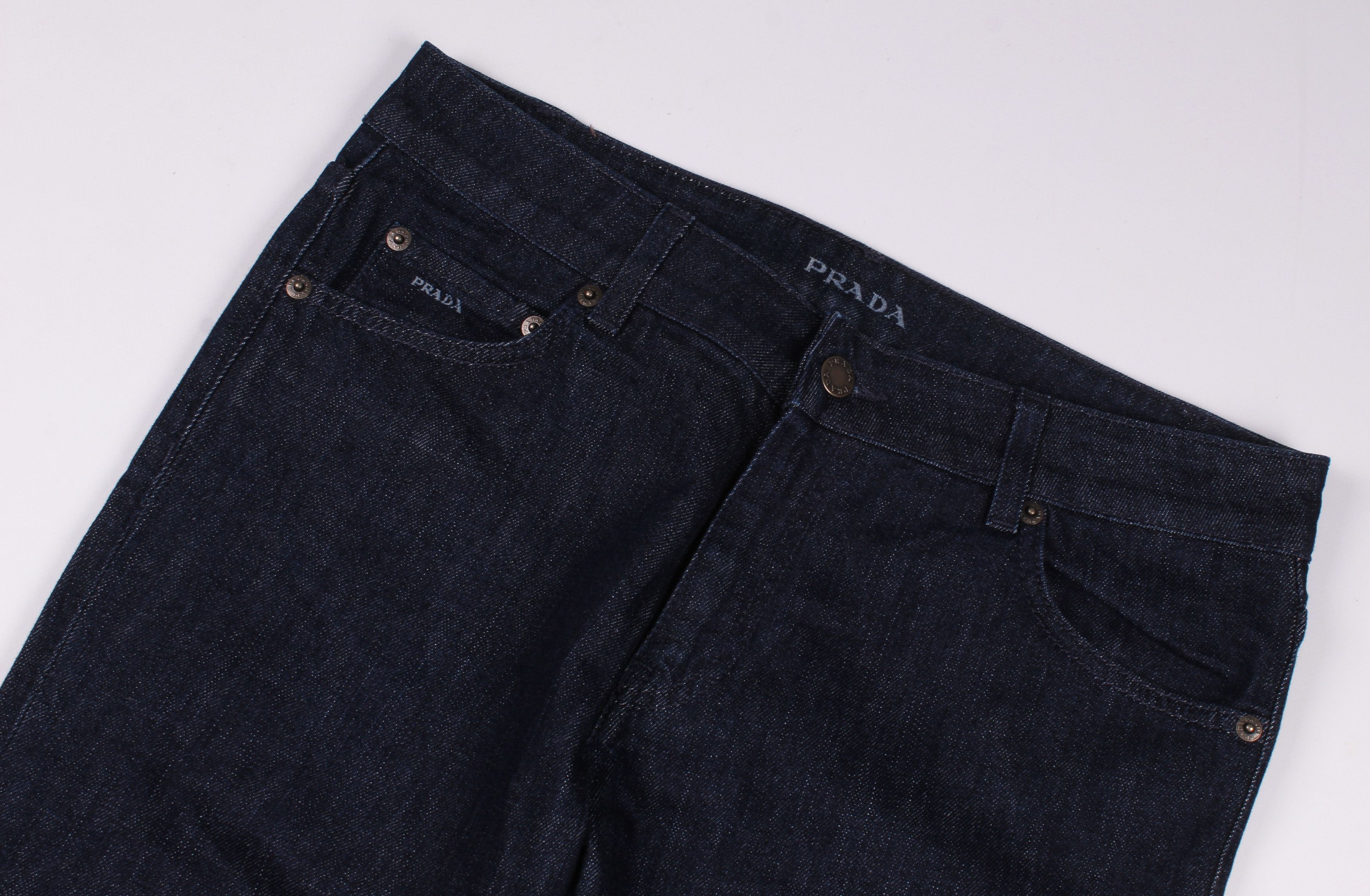 Prada Vintage Prada Small Logo Denim Jeans Size 30" / US 8 / IT 44 - 2 Thumbnail