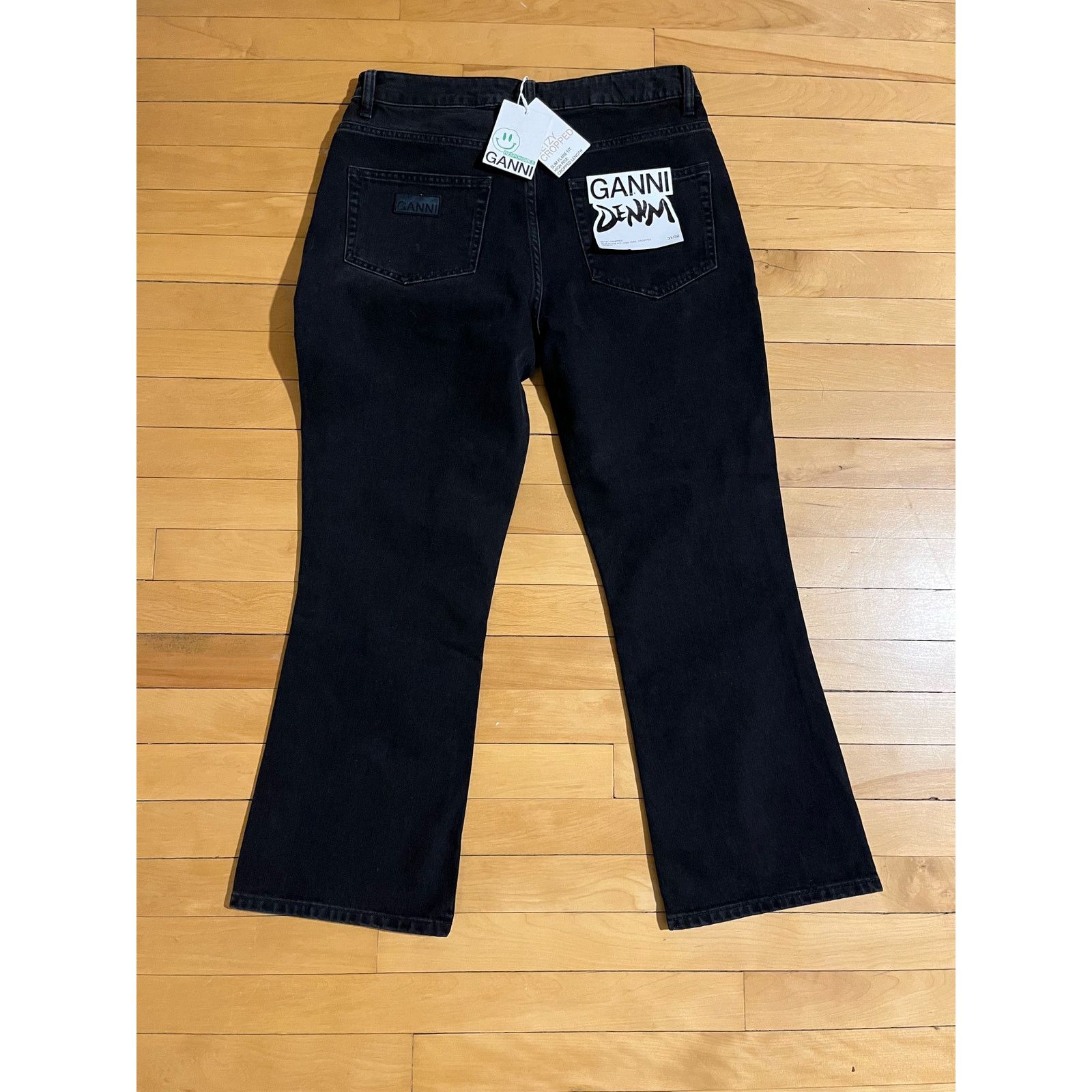 Ganni GANNI (NWT) - Black Betzy Cropped Jeans - 31W/32L Size 31" - 2 Thumbnail