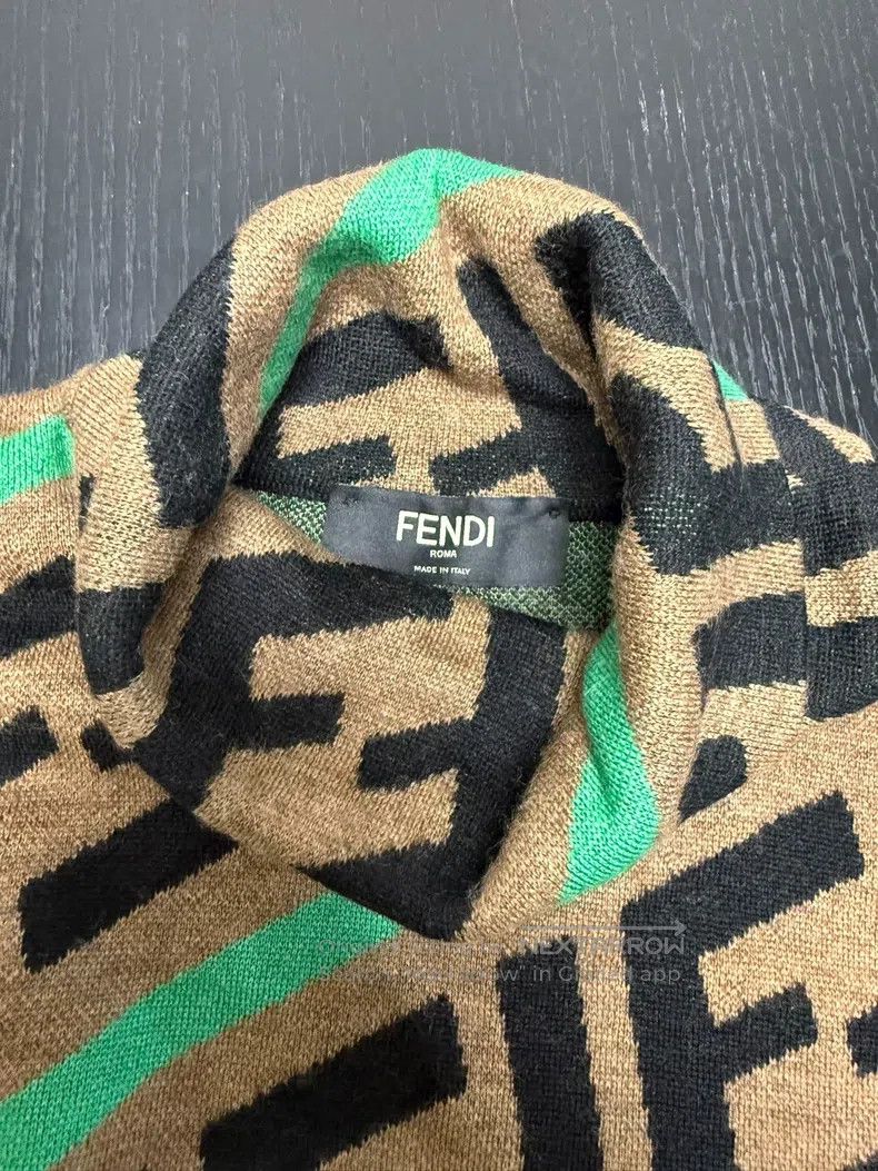 Fendi Fendi All-Over Monogrammed Double F Knit Top Size US M / EU 48-50 / 2 - 3 Thumbnail