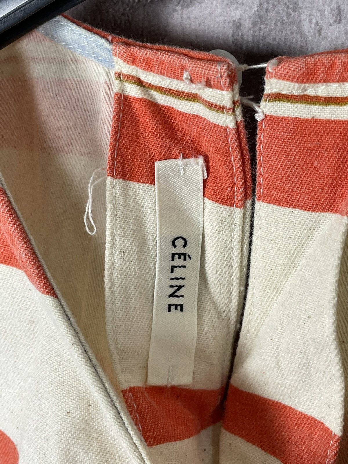 Celine Vintage Celine Luxury Cotton Sleeveless Blouse Size S / US 4 / IT 40 - 7 Thumbnail