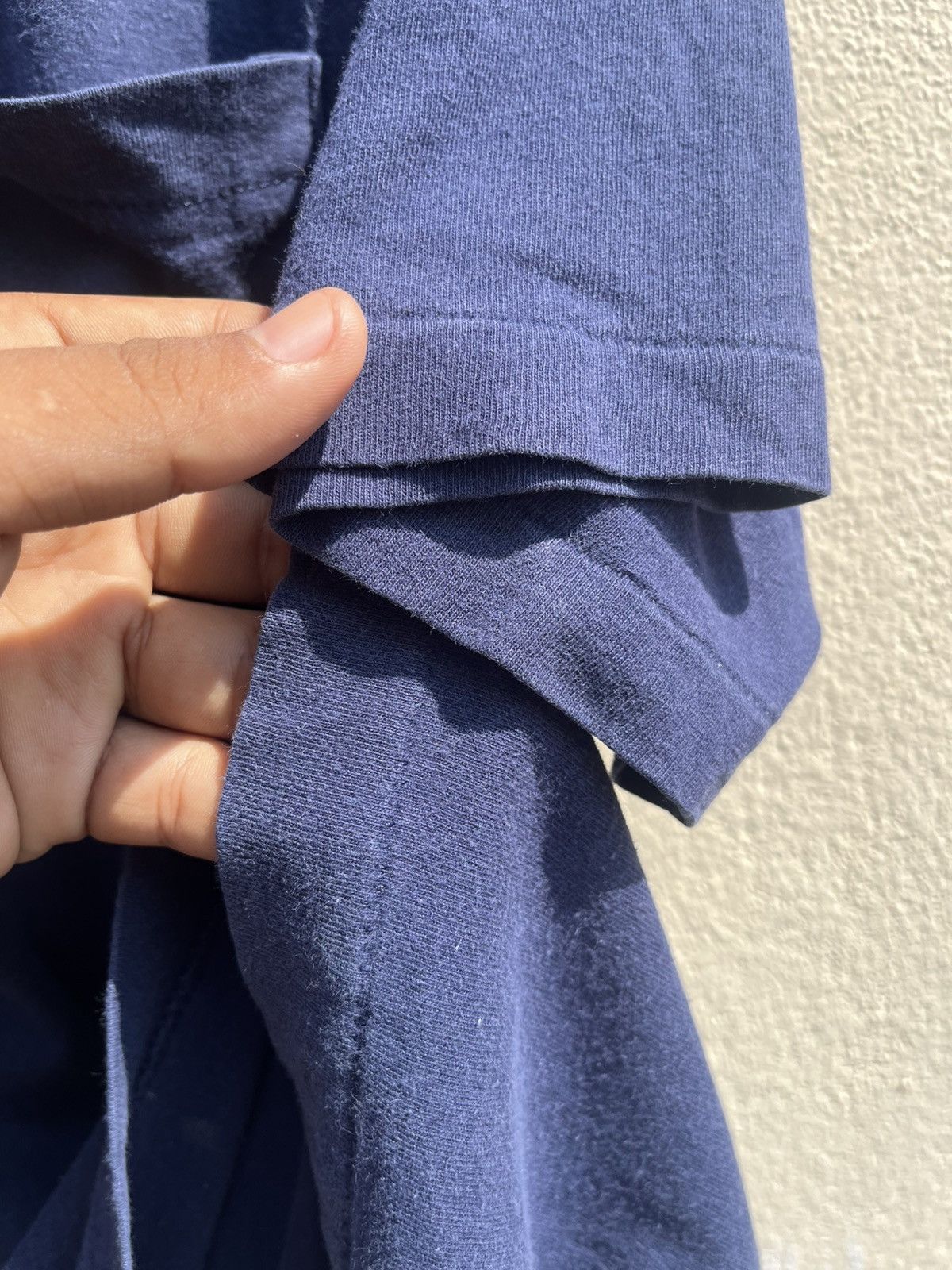 Vintage Navy Pocket Tee 90s’ Size US L / EU 52-54 / 3 - 3 Thumbnail