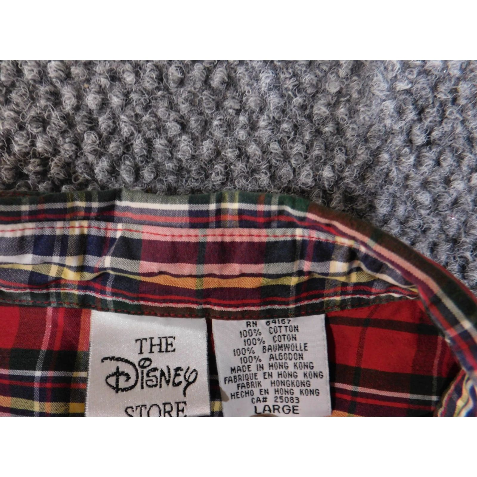 Disney Disney Mickey Mouse Shirt Mens Large Button-Up Red Embroidered Collared Vintage Button-Down Cotton Shirt Size US L / EU 52-54 / 3 - 7 Thumbnail