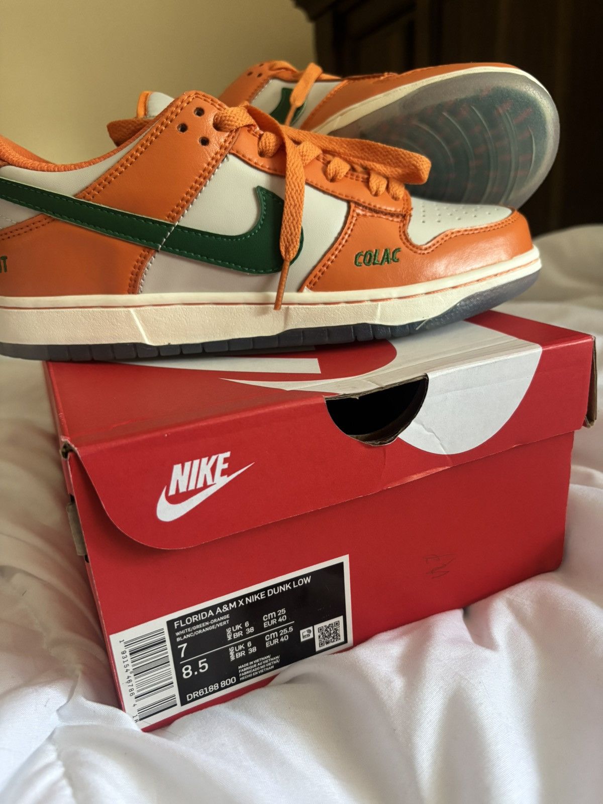 Nike Florida A&M x Nike Dunk Low Size US 7 / EU 40 - 7 Thumbnail