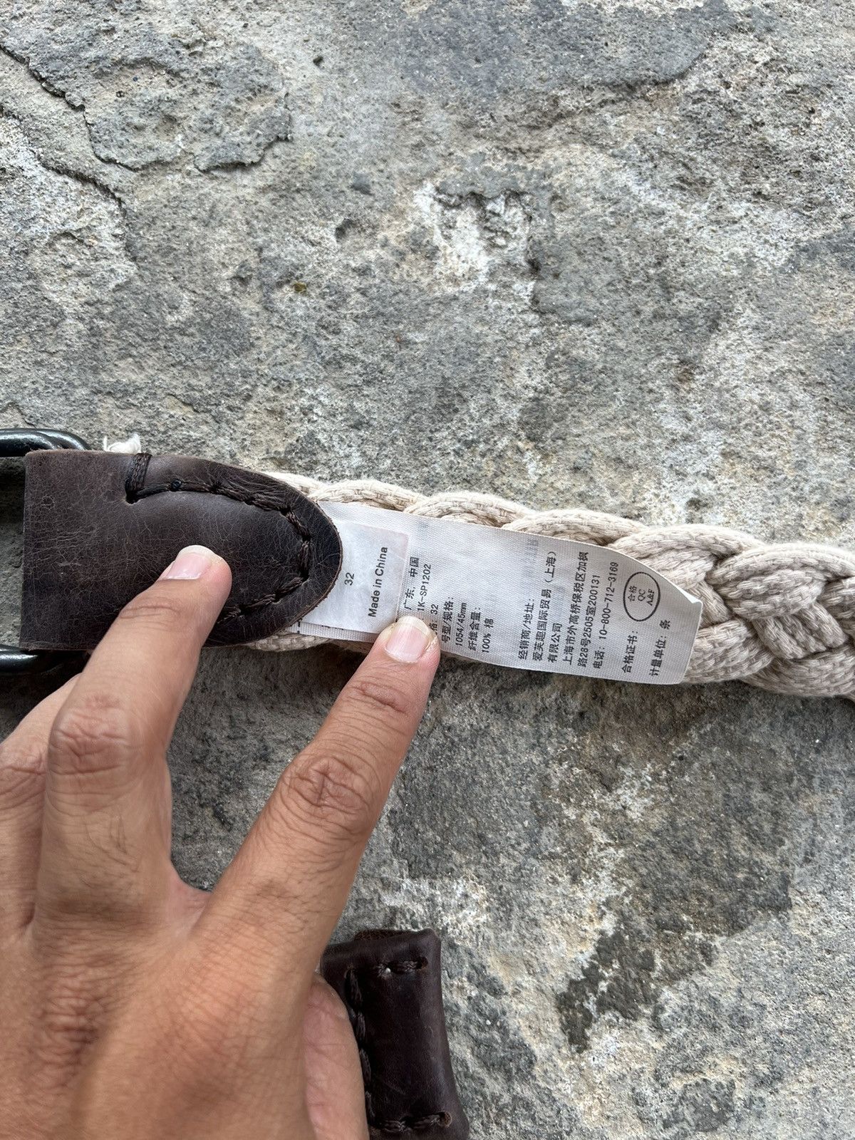 Abercrombie & Fitch × Vintage Abercrombie & Fitch White Braided Belt Rope 32 Size 32 - 5 Thumbnail