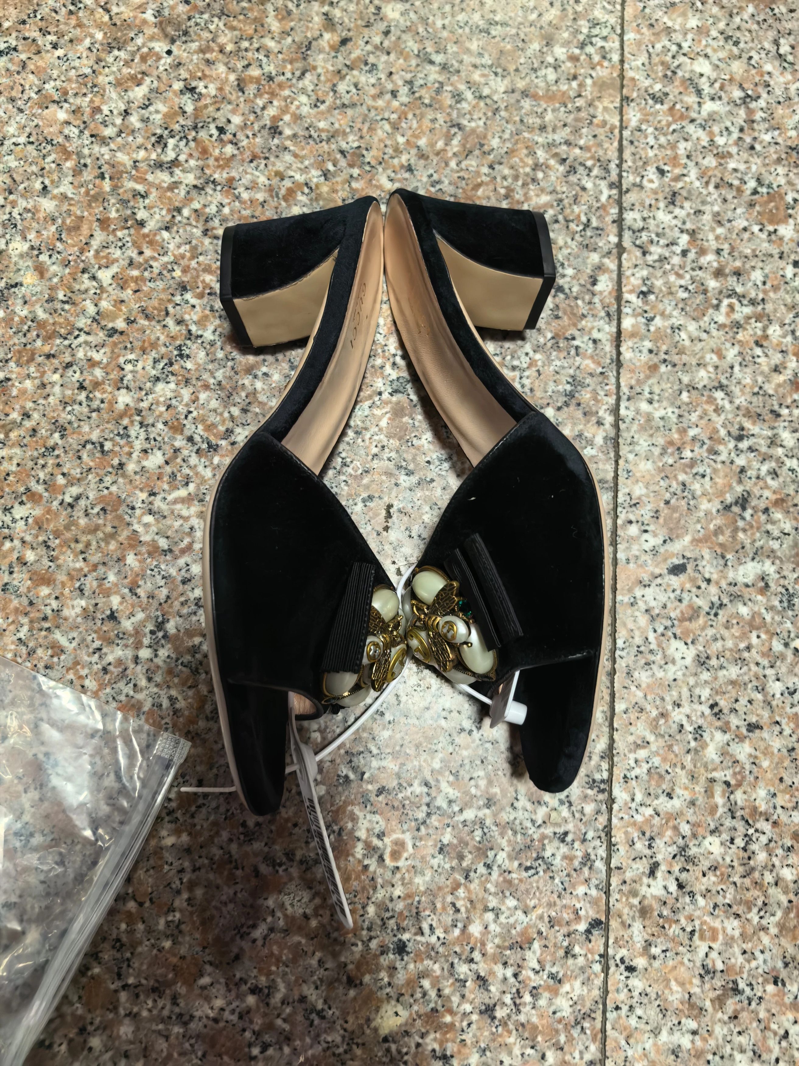 Gucci Gucci Bee High Heel Slipper 37.5 New Size US 7 / IT 37 - 2 Thumbnail
