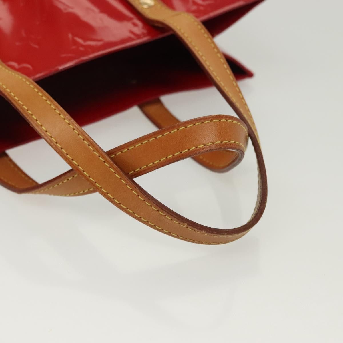 Louis Vuitton LOUIS VUITTON Monogram Vernis Reade MM Hand Bag Red Rouge Size ONE SIZE - 8 Thumbnail