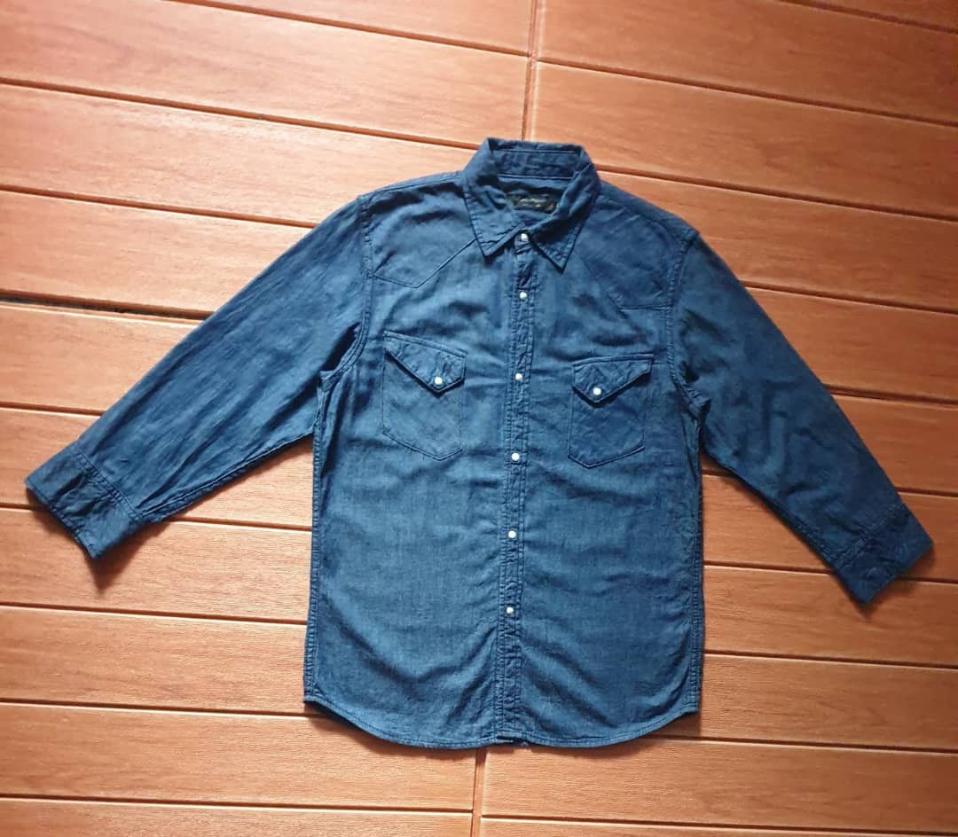 Japanese Brand 💥3 quater Nano univ blue western shirt Size US M / EU 48-50 / 2 - 6 Thumbnail