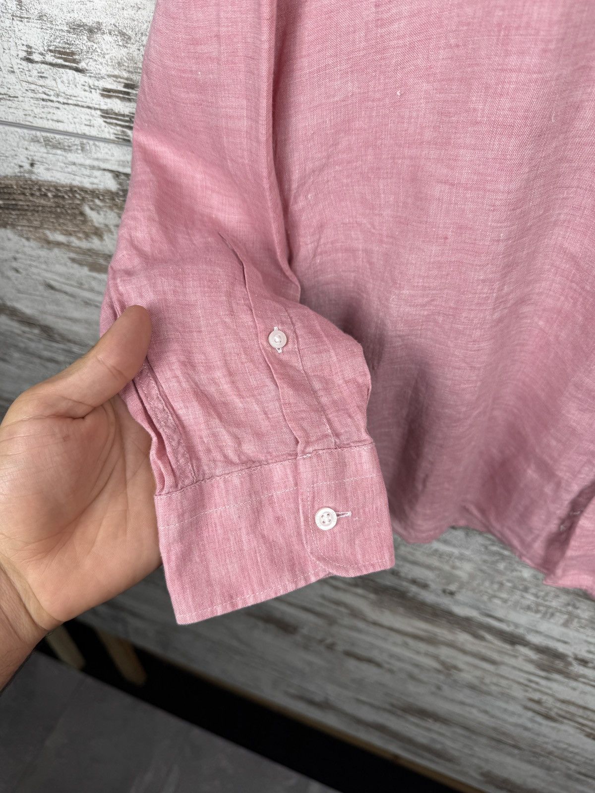 Reiss Mens Vintage Reiss linen shirts button up luxury crazy Size US L / EU 52-54 / 3 - 6 Thumbnail