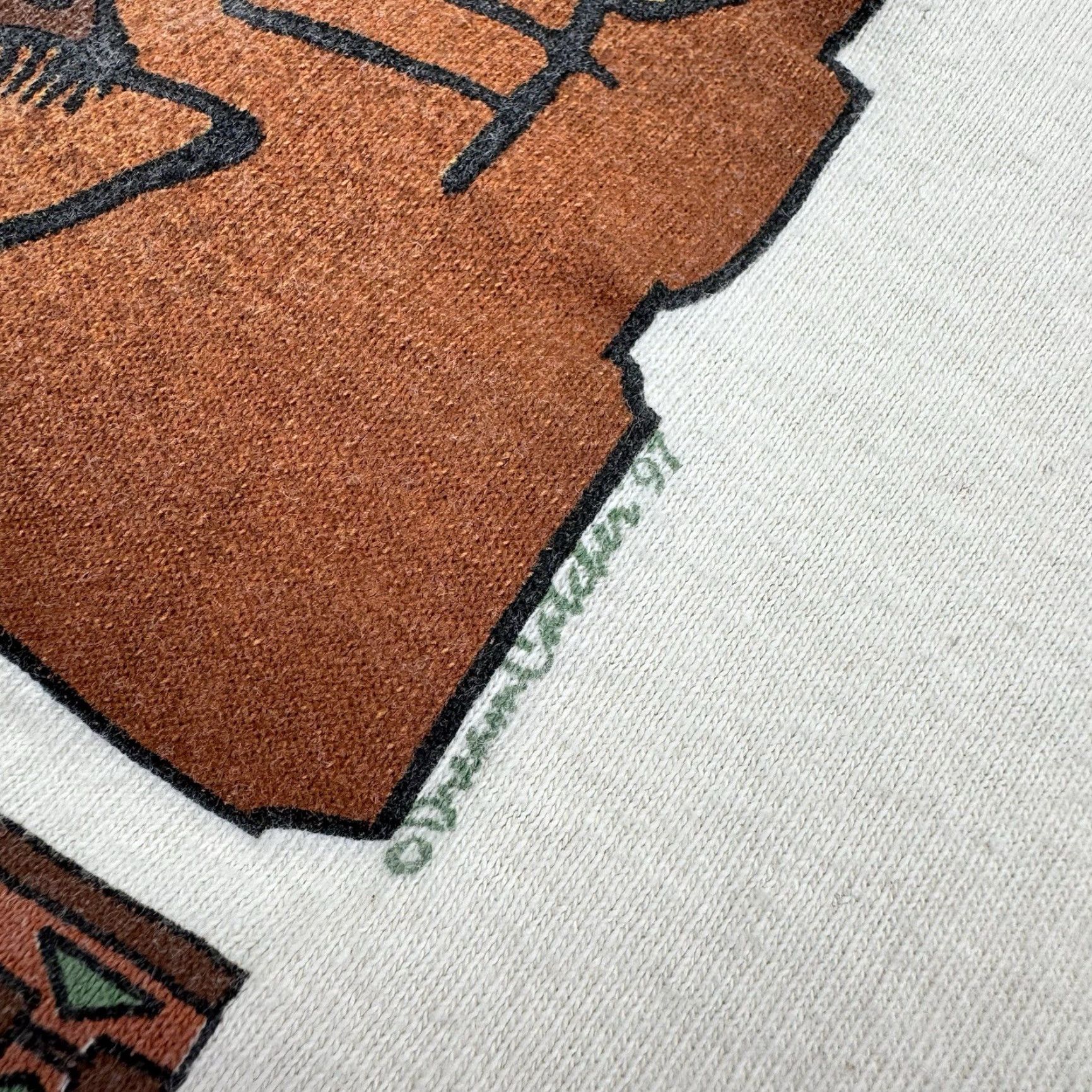 Delta VINTAGE Delta T-Shirt Men Adult Large Beige Cotton Tribal Nature USA 90s Aztec Winslow Arizona Shirt Crew Neck Short Sleeve Size US L / EU 52-54 / 3 - 4 Thumbnail