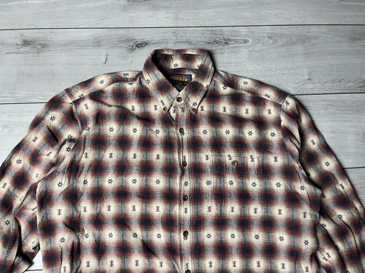 Woolrich Woolen Mills Woolrich John Rich And Bros Shirt Aztec Vintage Flannel Size US XXL / EU 58 / 5 - 3 Thumbnail