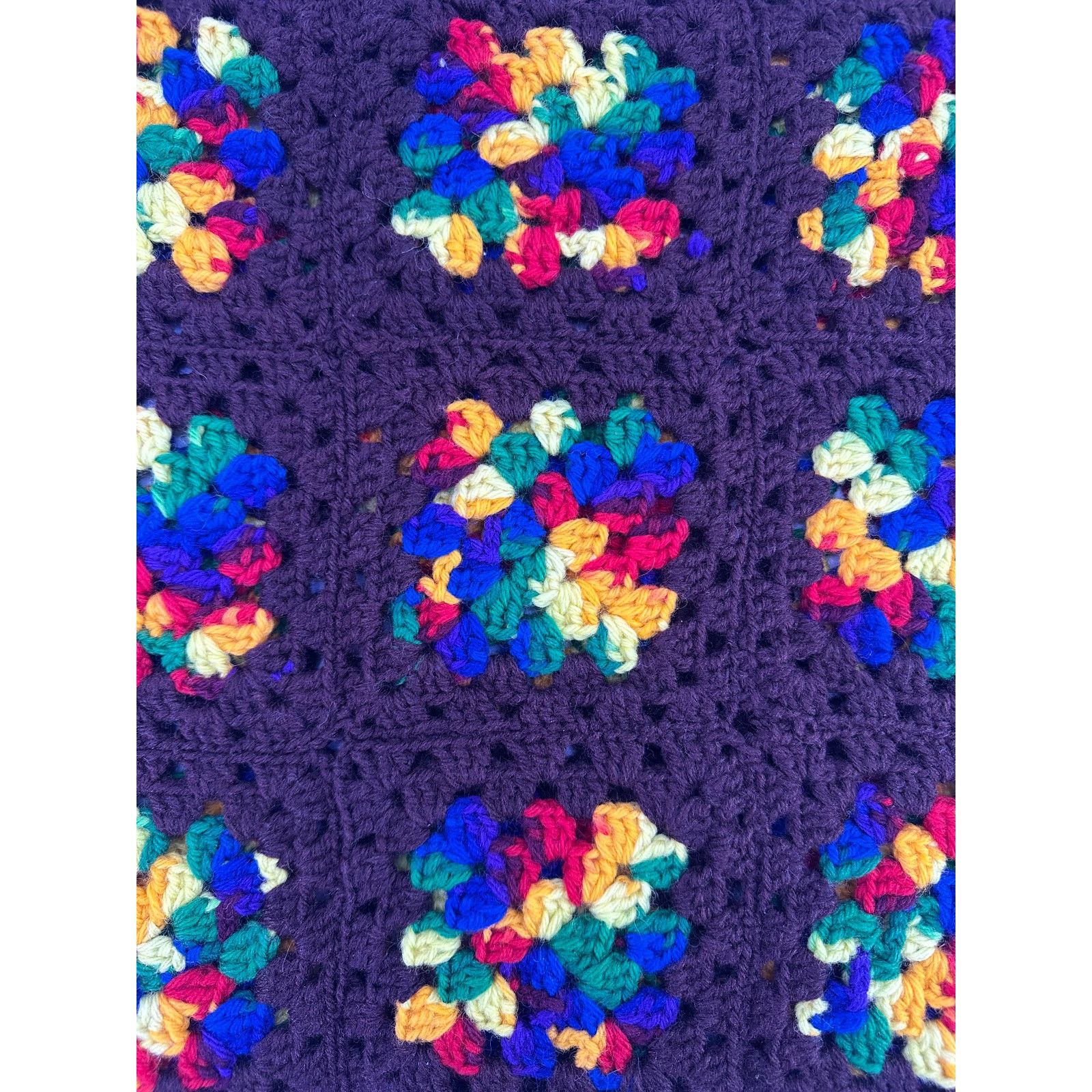 & Other Stories V Granny Square Crochet Table /Pillow Cover Handmade Size ONE SIZE - 8 Thumbnail