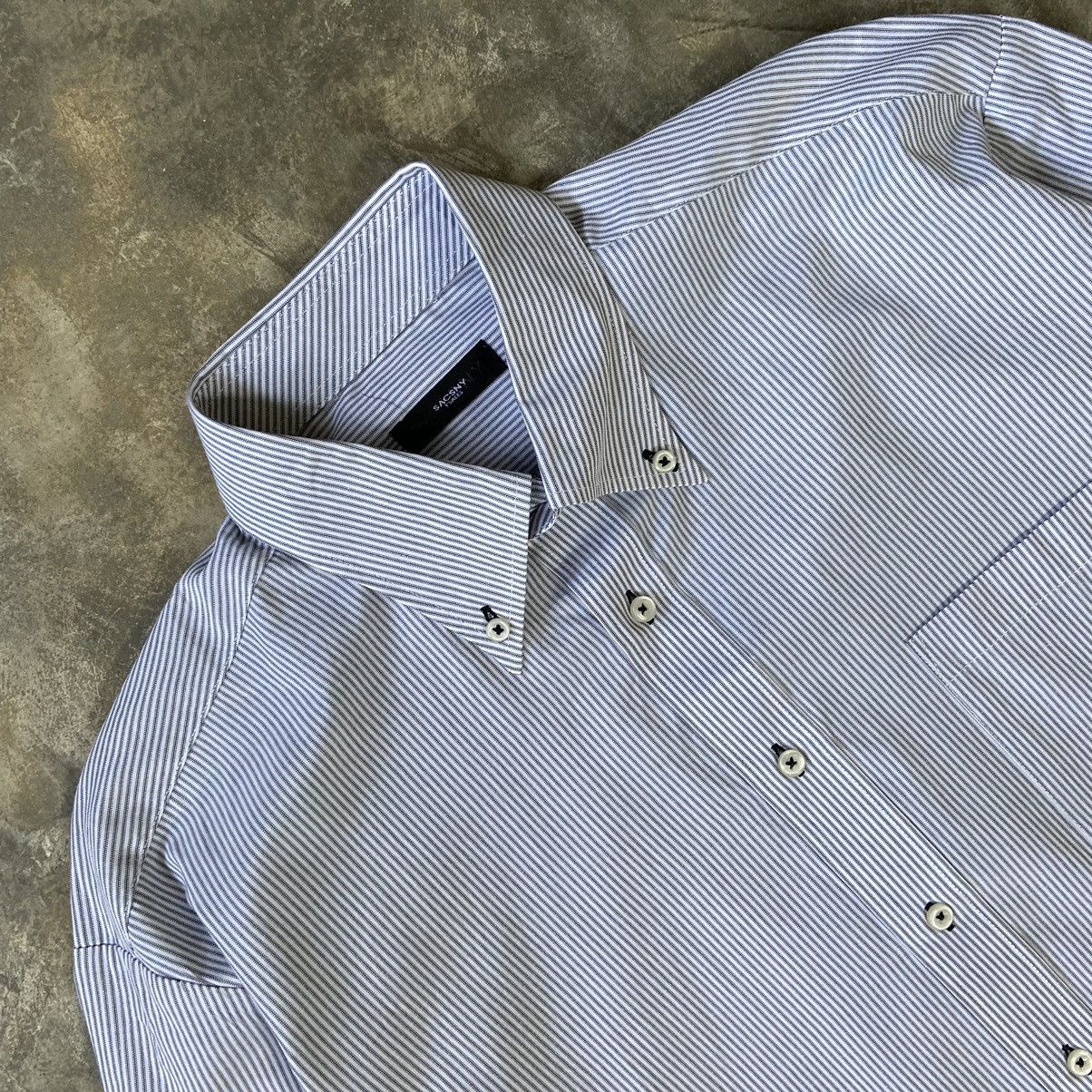 Yohji Yamamoto Sacsny by Yohji Yamamoto Stripe Long Sleeve Button Up Shirt Size US XL / EU 56 / 4 - 2 Thumbnail