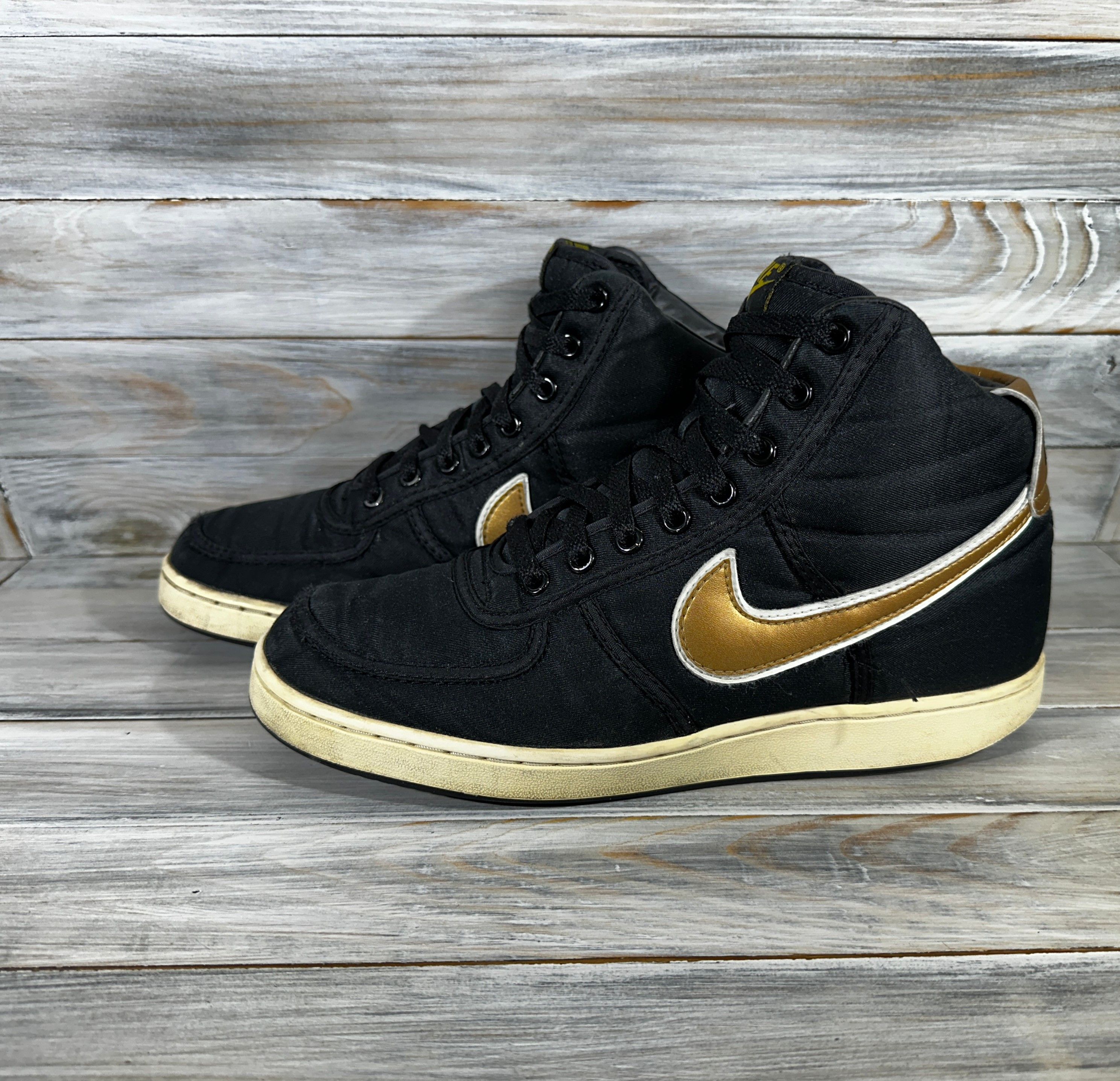 Nike × Vintage Vintage Nike Vandal High Supreme Black Metallic Gold Sneaker Size US 8.5 / EU 41-42 - 18 Thumbnail