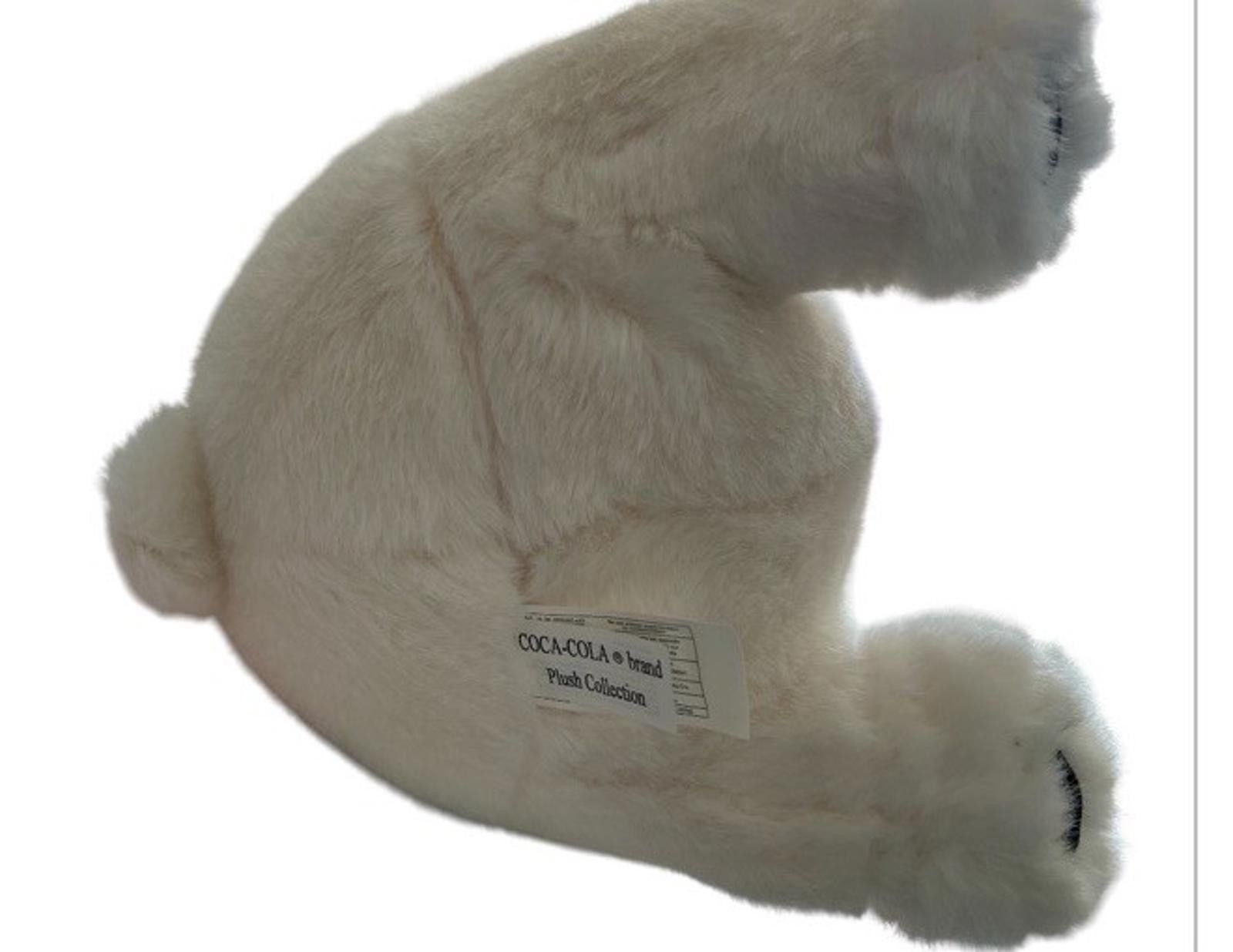 Cole Haan Coca-Cola White Polar Bear Plush with Coke Bottle 12”1994 Size ONE SIZE - 5 Thumbnail