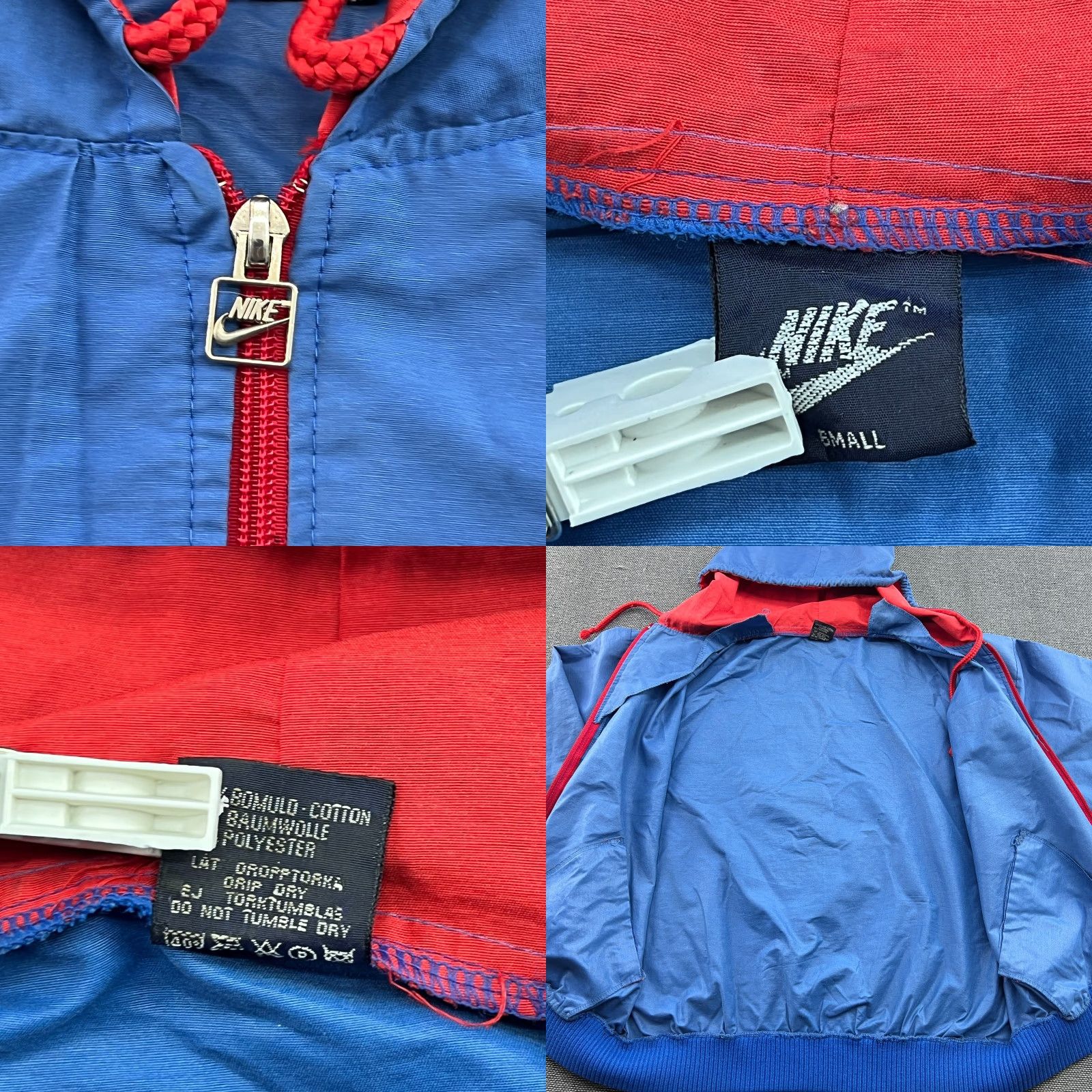 Nike VINTAGE Nike 90s Track Jacket Mens Small Blue Full Zip Hooded Windbreaker Shirt Mens SM Blue Windbreaker Nike Track Jacket Size US S / EU 44-46 / 1 - 8 Thumbnail