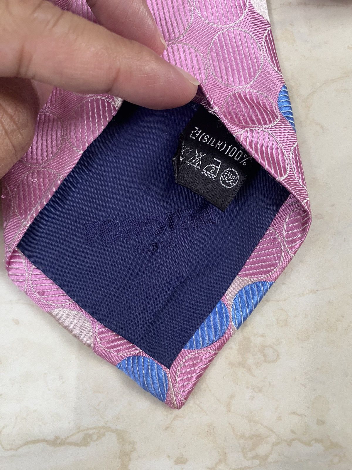 Renoma RENOMA Paris pink tie silk Size ONE SIZE - 4 Thumbnail